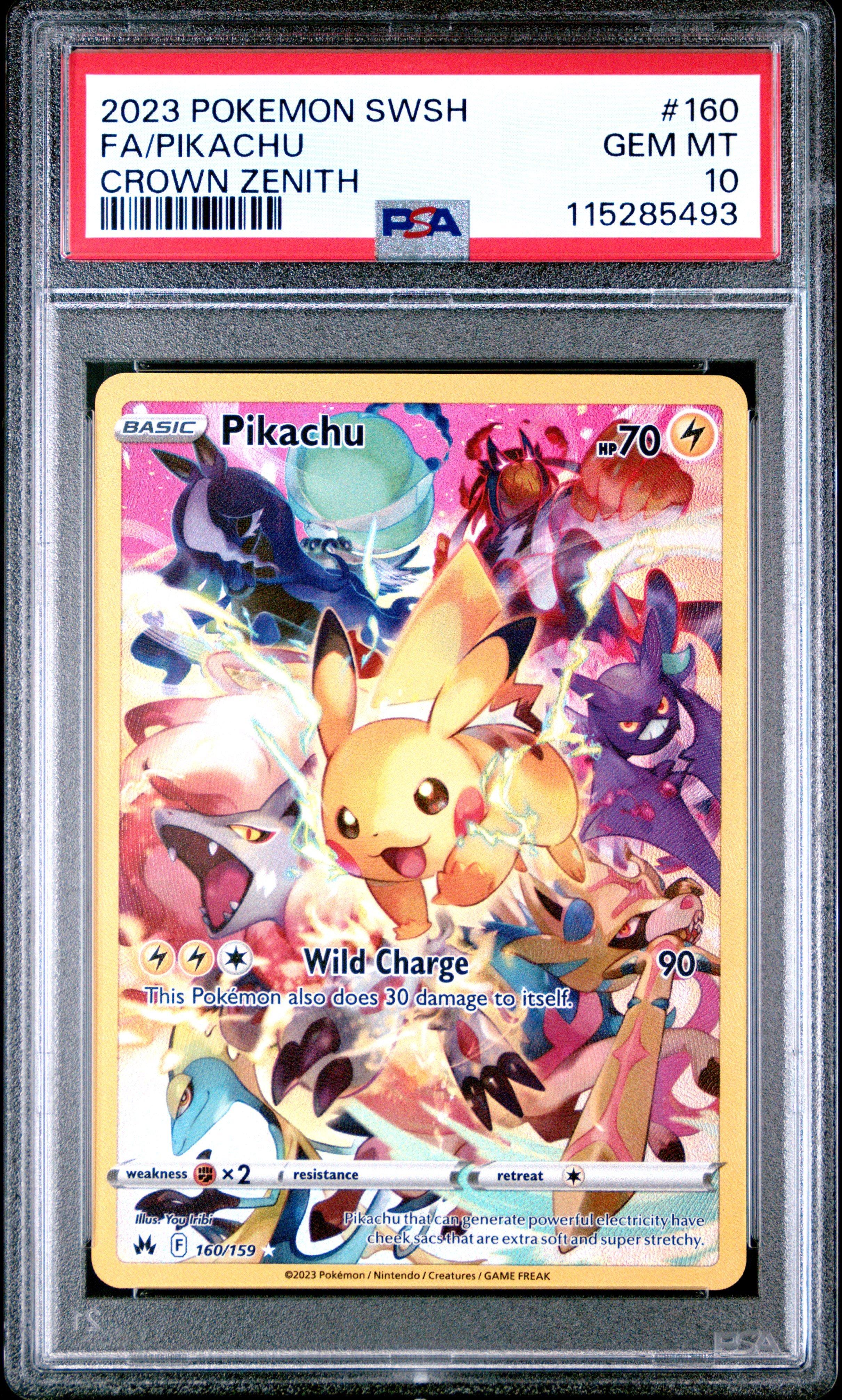 2023 Pokemon Sword And Shield Crown Zenith 160 Full Art/pikachu