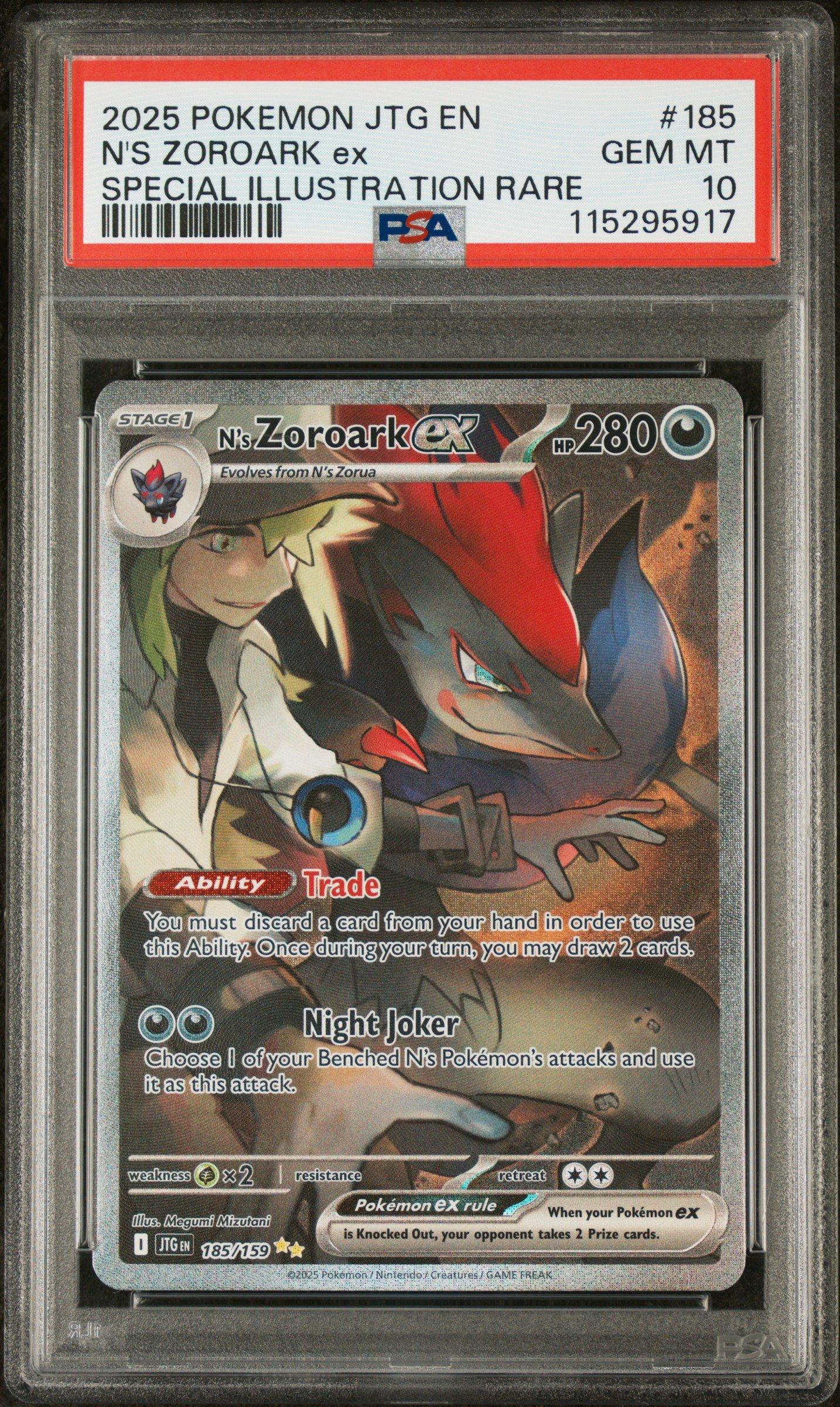 2025 Pokemon Jtg En-journey Together 185 N's Zoroark Ex Special