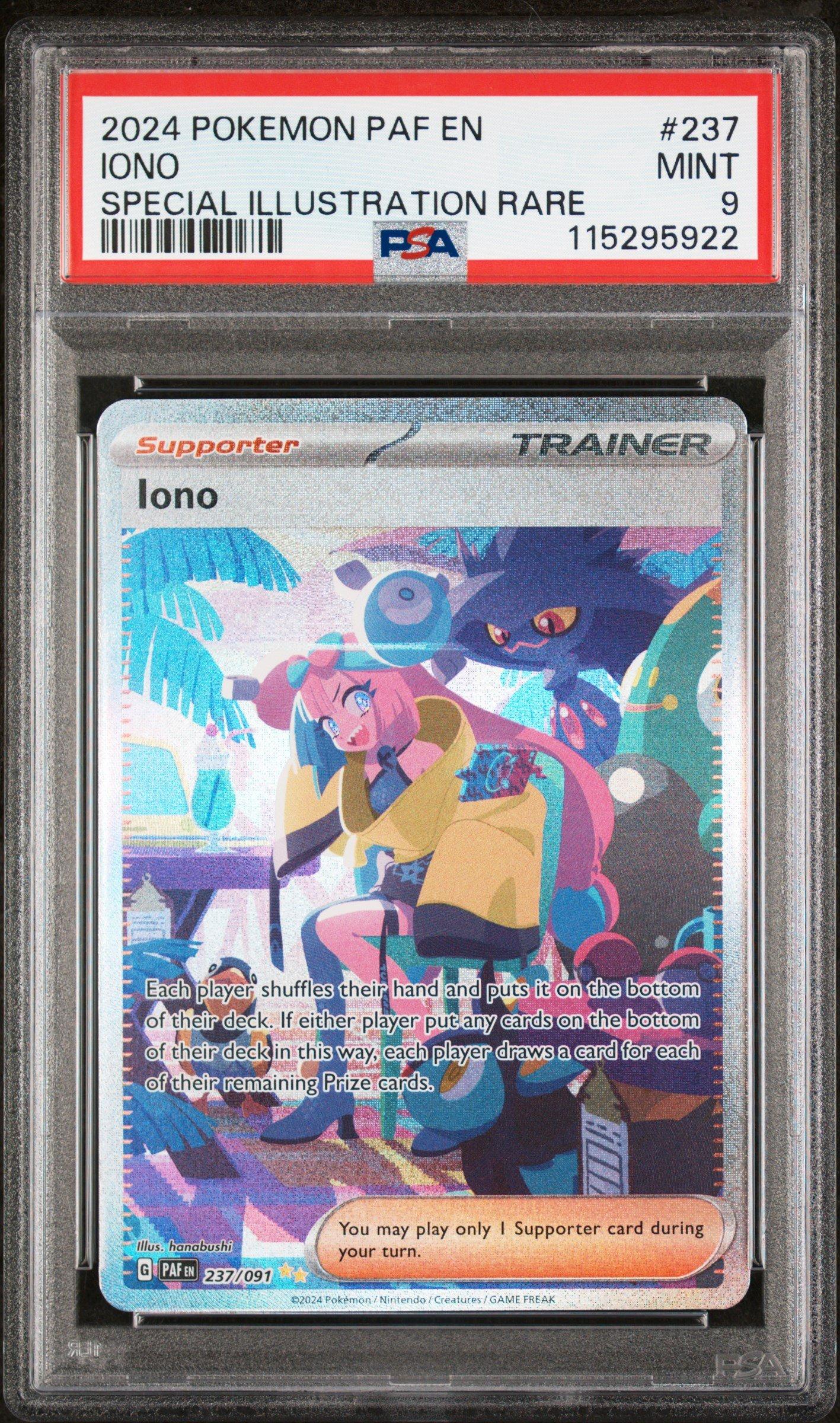 2024 Pokemon Paf En-paldean Fates 237 Iono Special Illustration