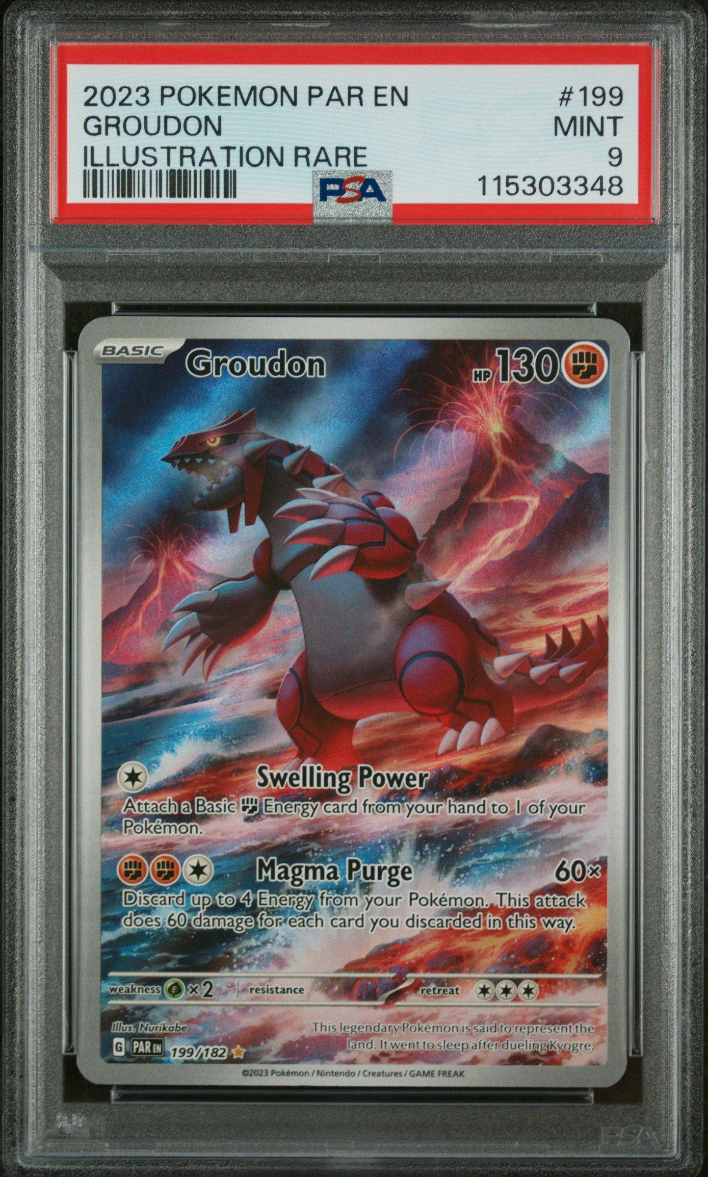 pokemon trading card game groudon 2023 Par En-paradox Rift 199 Illustration Rare PSA 9 RarityRare Hit Points130 HP Formnull Amazon.com: Pokemon Legends of Hoenn