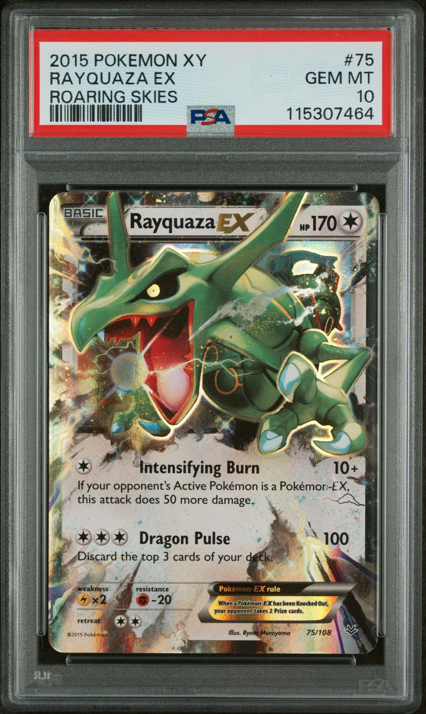 2015 Pokemon Xy Roaring Skies Rayquaza Ex PSA