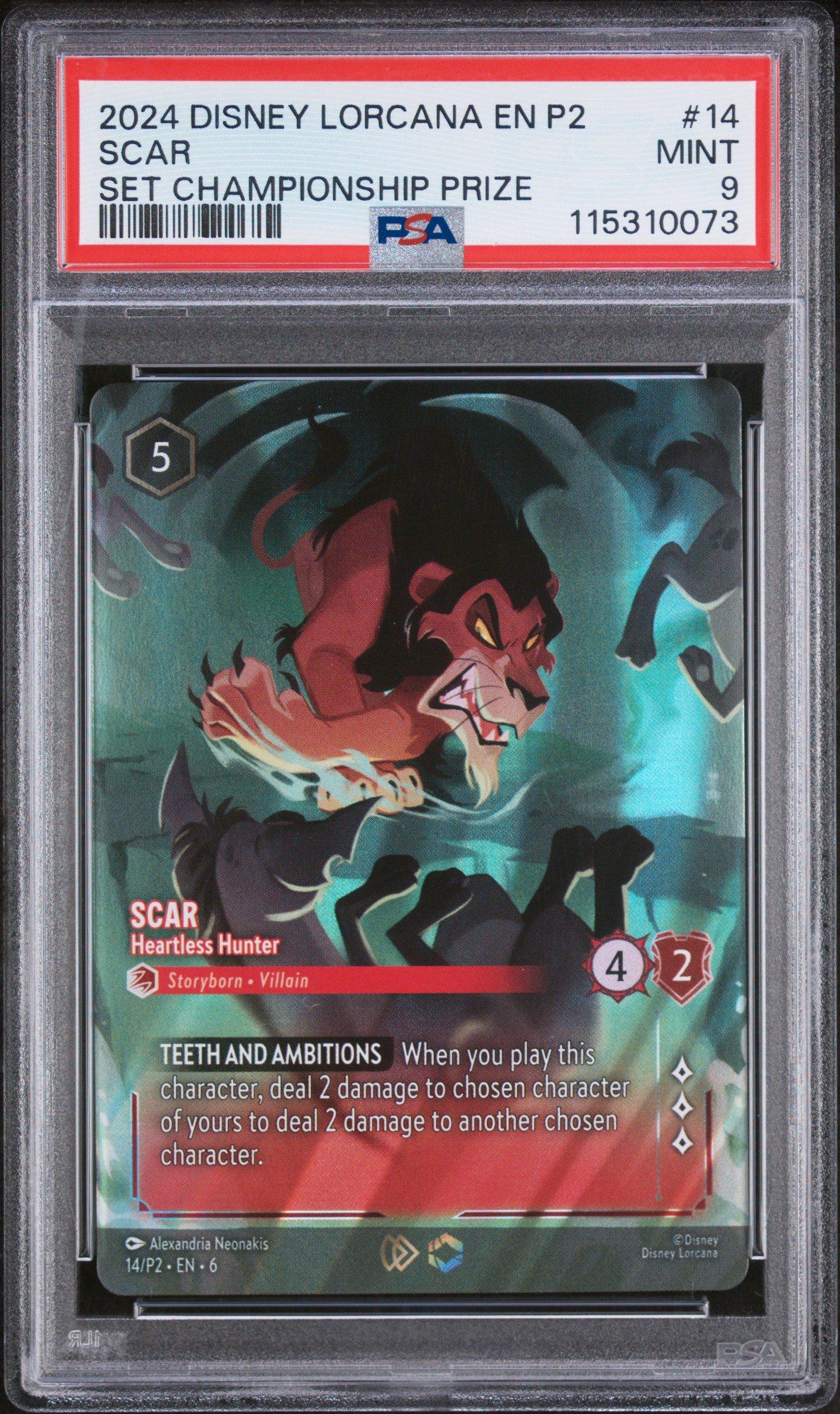 lorcana scar card Scar - Vengeful Lion - Shimmering Skies [RARE NORMAL]