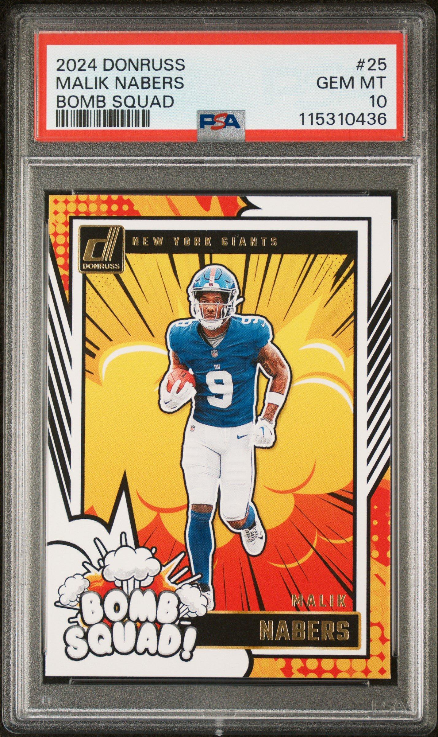 2024 Panini Donruss Bomb Squad 25 Malik Nabers PSA 10