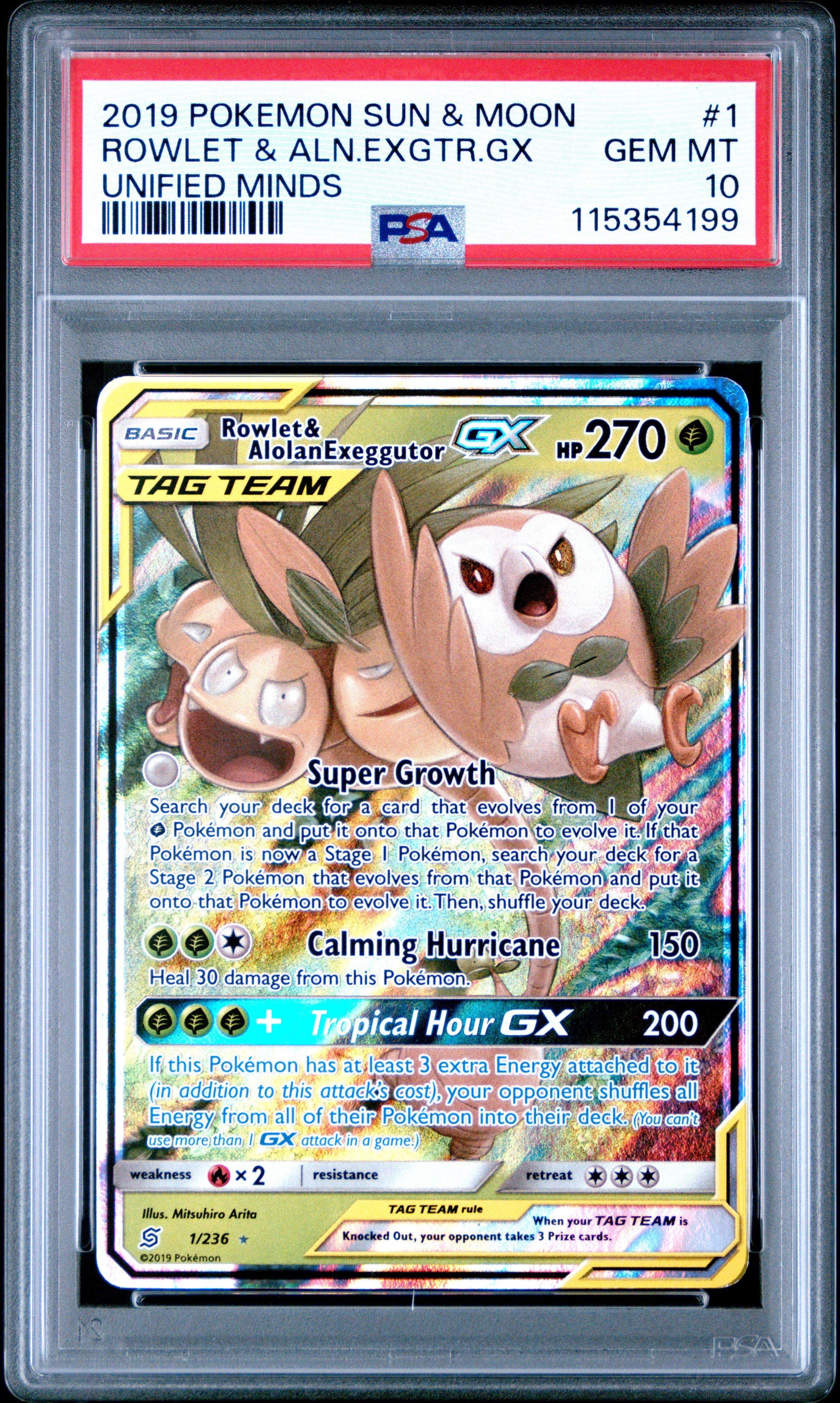 unified minds pokemon cards 2019 Sun & Moon 1 Rowlet & Alolan Exeggutor Gx PSA 10 Graded Card Take a look at some of the new cards youll find in Sun Celebi Unified Minds | Pokémon
