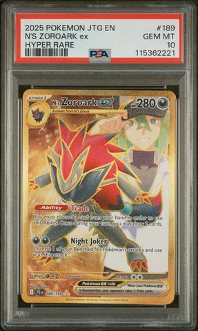 Nのゾロアーク　BGS10 2025 Pokemon Jtg En-journey Together 189 N's Zoroark Ex