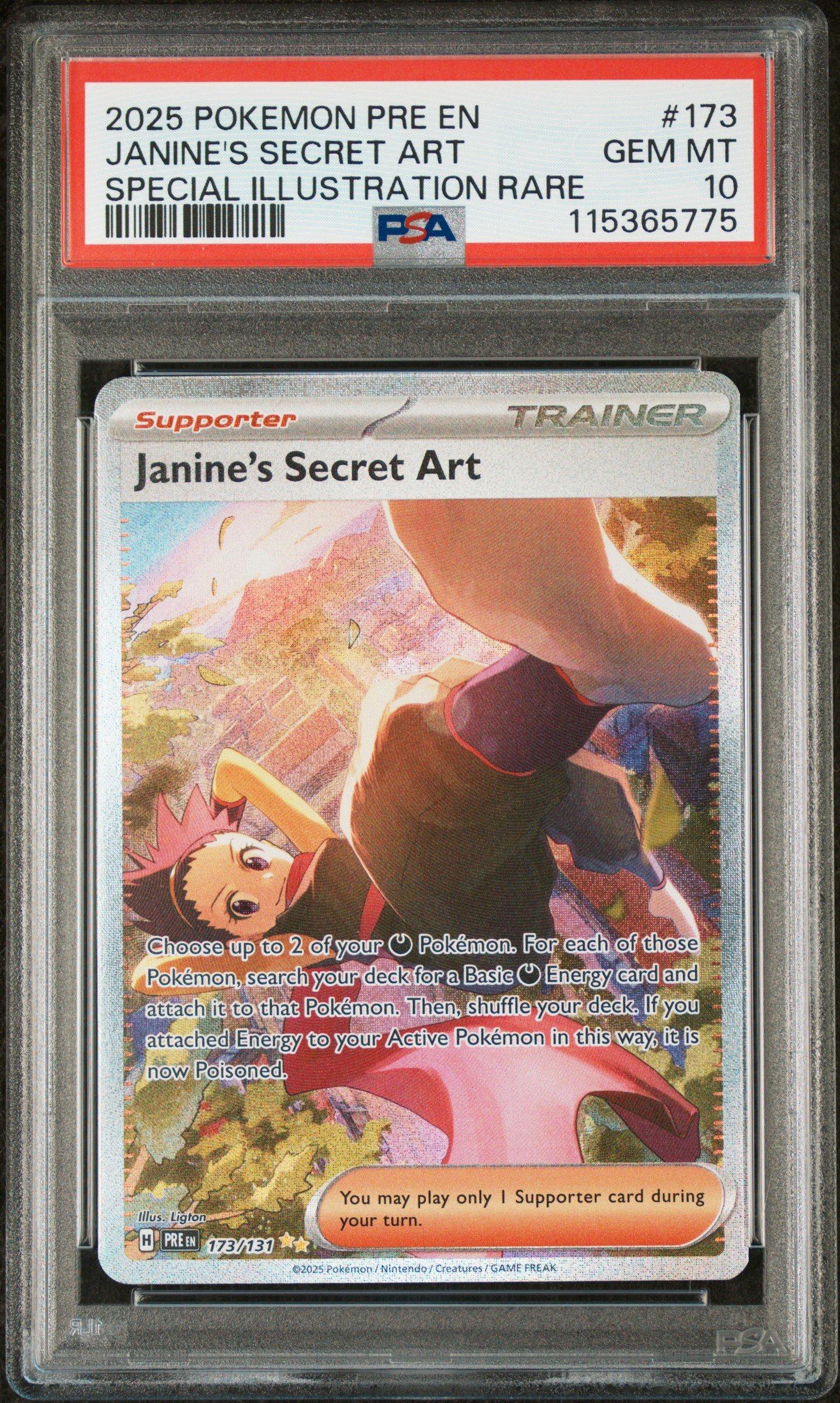 2025 Pokemon Pre En-prismatic Evolutions 173 Janine's Secret Art
