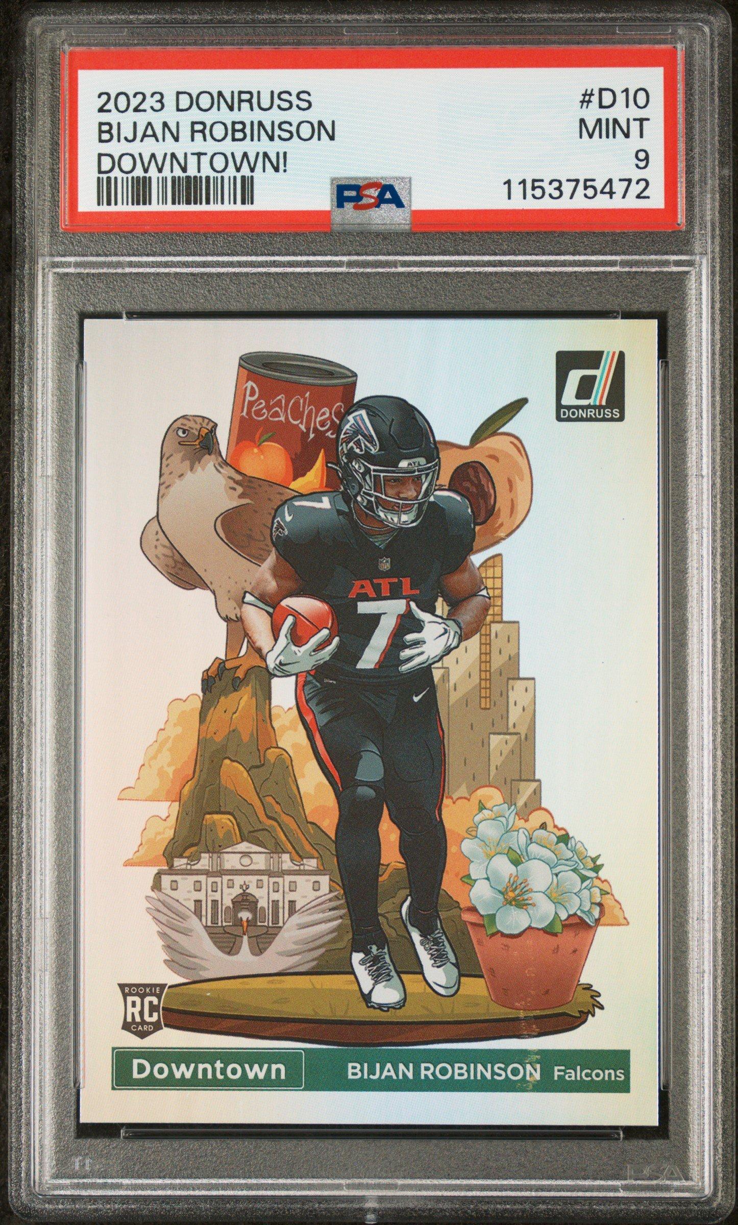 2023 Panini Donruss Downtown! D10 Bijan Robinson PSA