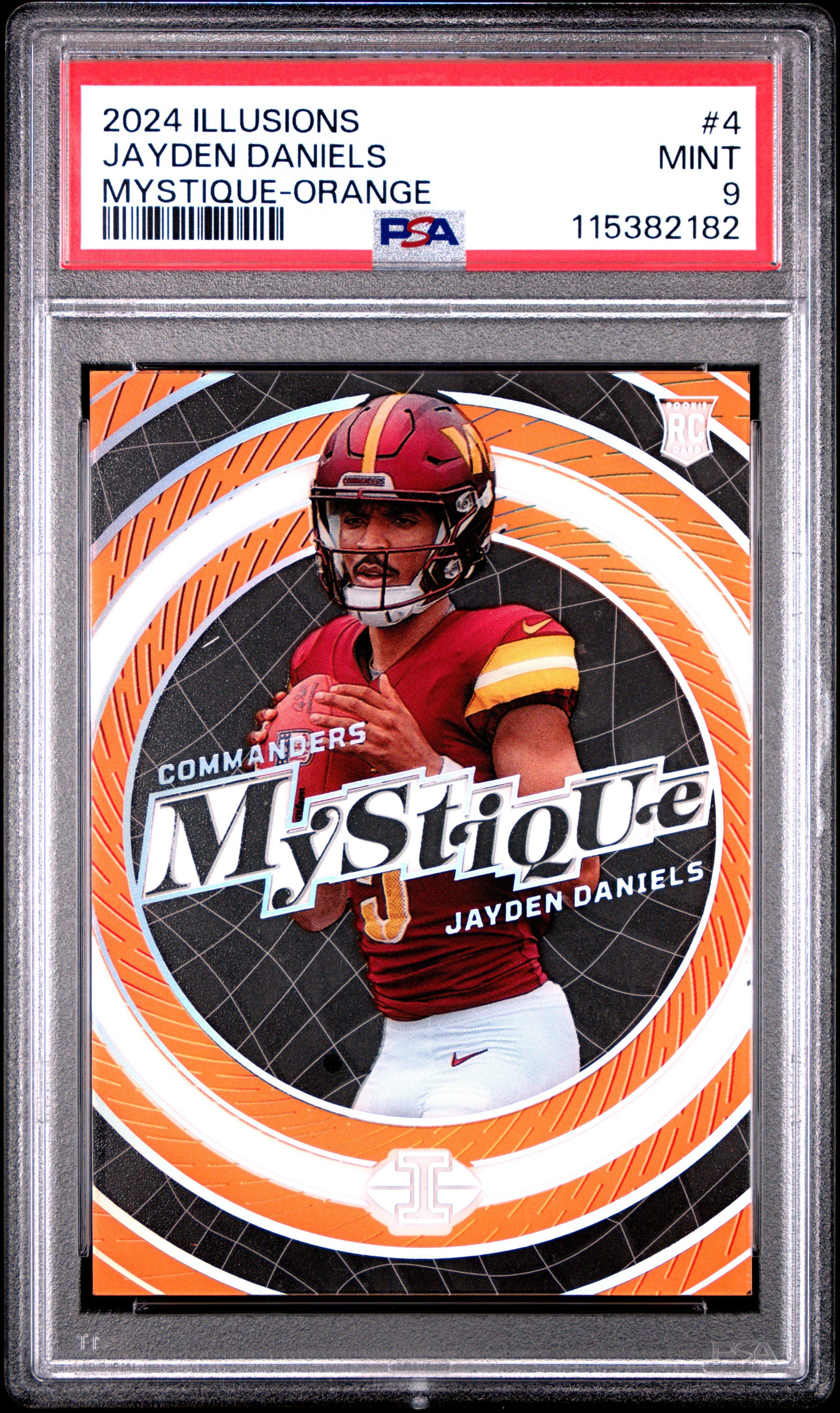 2024 Panini Illusions Mystique 4 Jayden Daniels Orange PSA 9