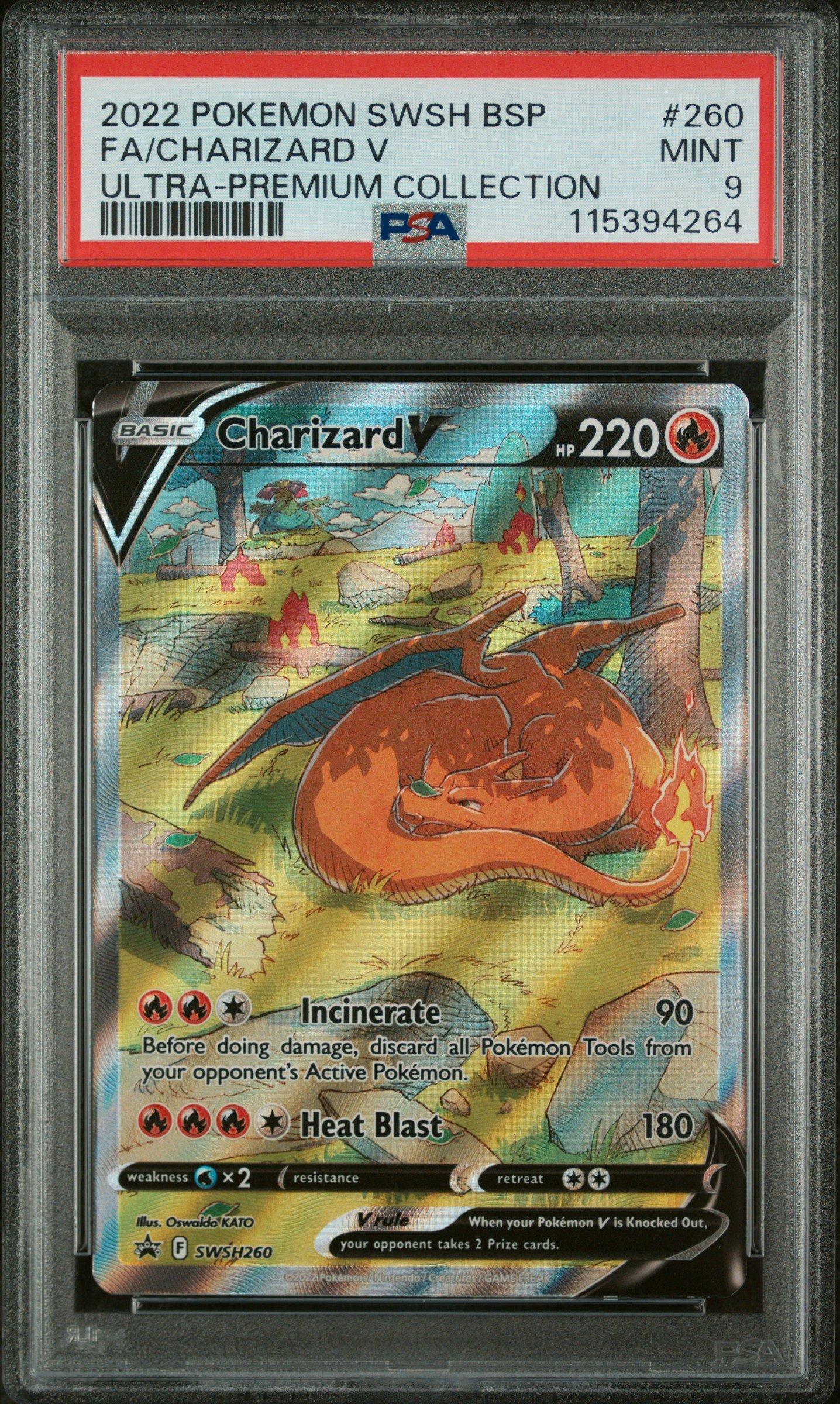 2022 Pokemon Swsh Black Star Promo 260 Full Art/charizard V Sword