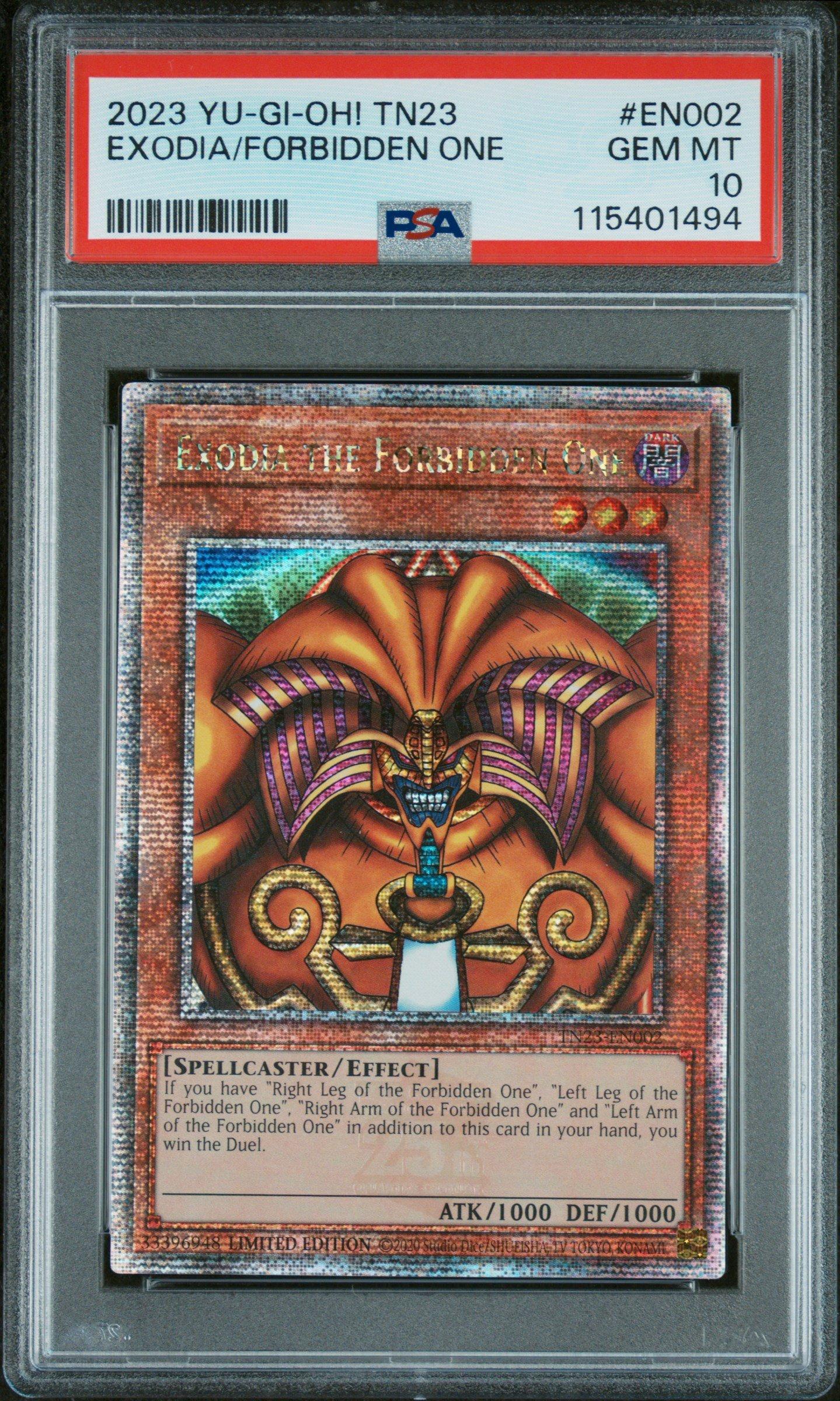 2023 Yu-gi-oh! Tn23-25th Anniversary Tin: Dueling Heroes En002 Exodia The Forbidden One PSA 10