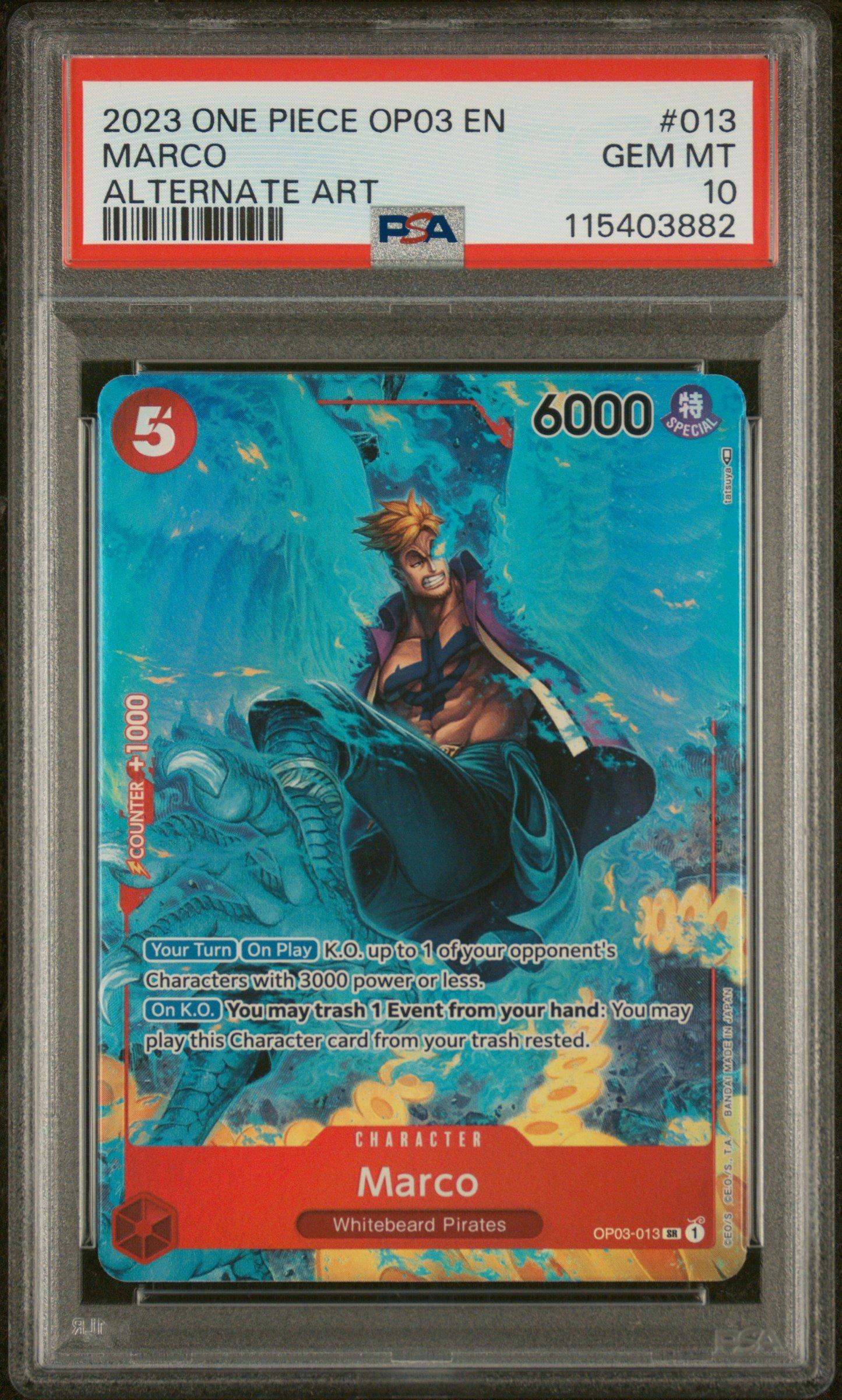 2023 One Piece Op03-pillars Of Strength 013 Marco Alternate Art
