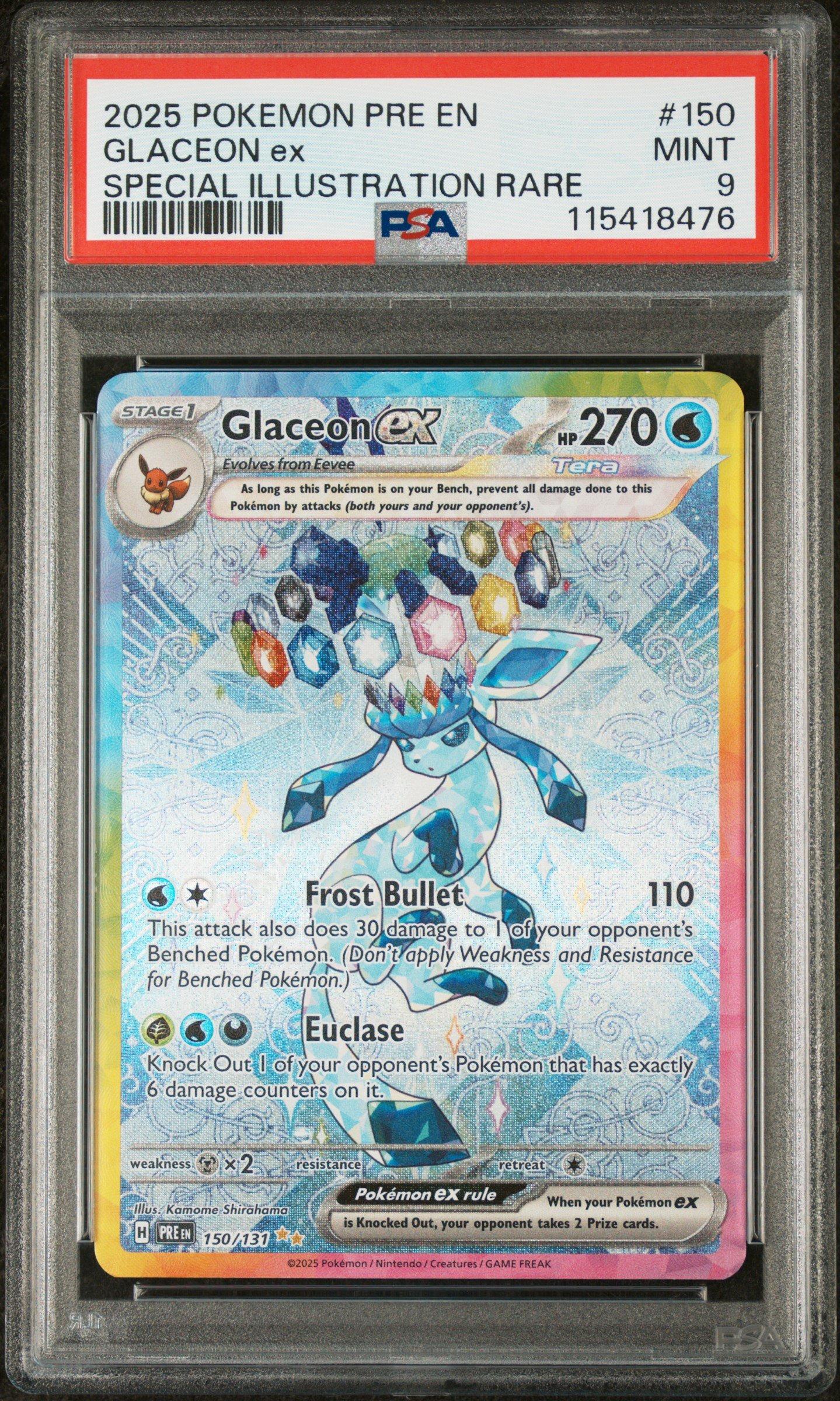 ポケモンカードゲーム Pokemon card #150 Glaceon Glaceon ex 150/131 Sv: Prismatic Evolutions Holo for sale online