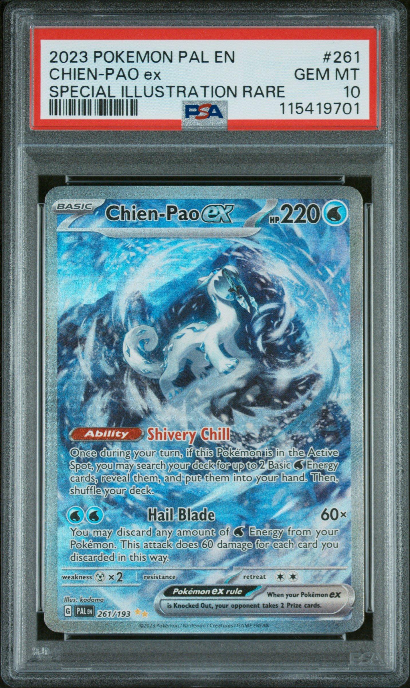 2023 Pokemon Pal En-paldea Evolved 261 Chien-pao Ex Special Illustration Rare PSA 10