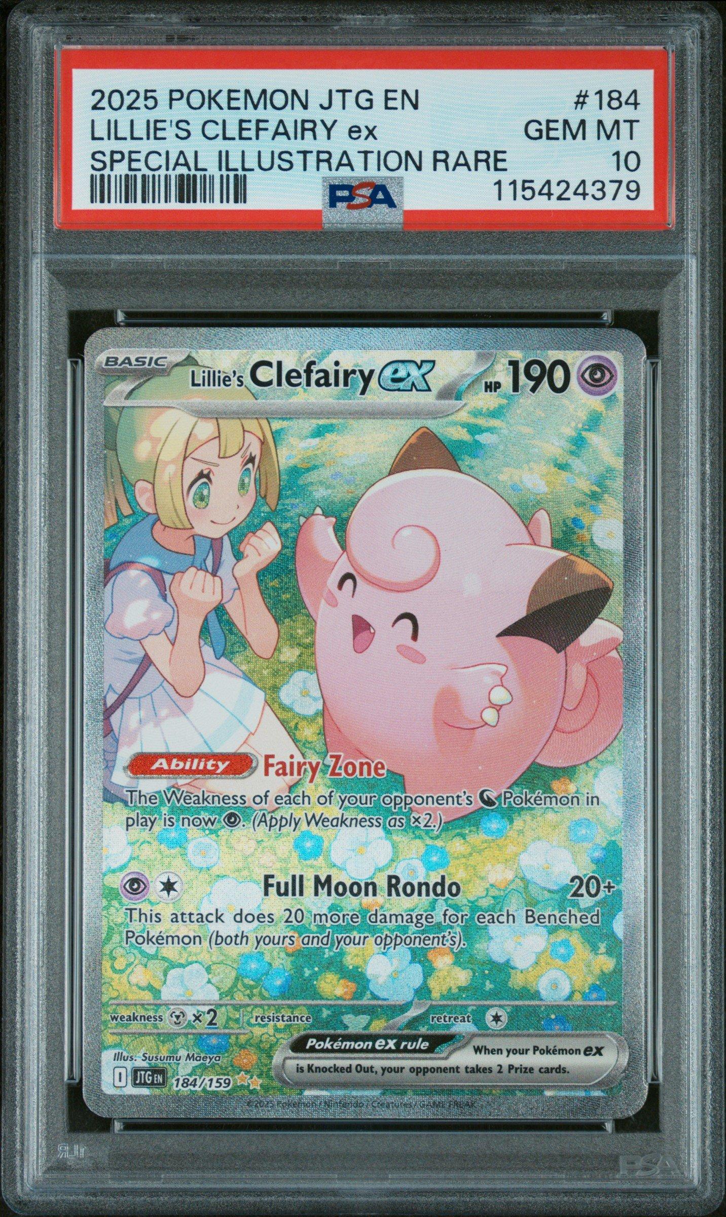 2025 Pokemon Jtg En-journey Together 184 Lillie's Clefairy Ex