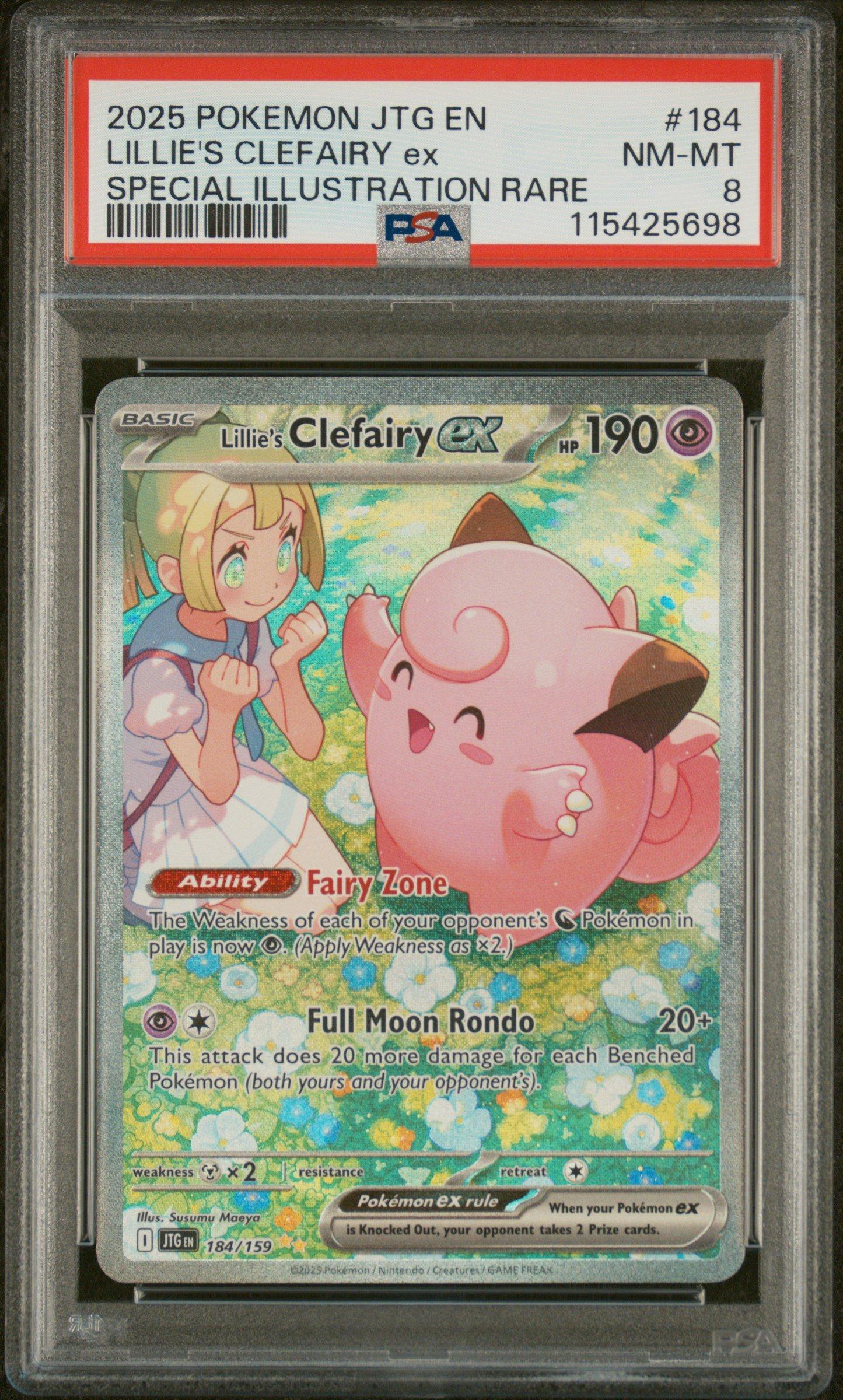 2025 Pokemon Jtg En-journey Together 184 Lillie's Clefairy Ex