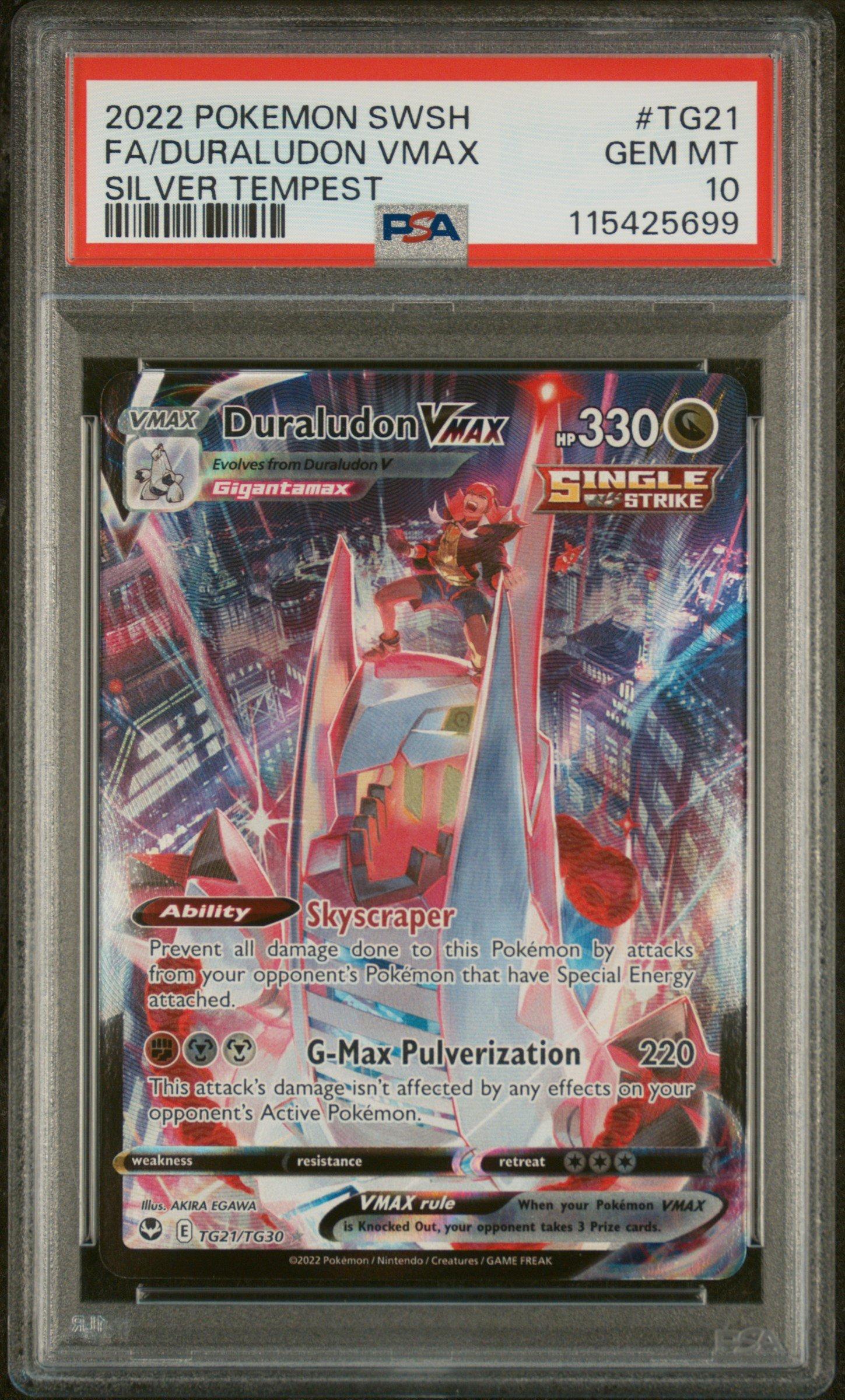 2022 Pokemon Sword & Shield Silver Tempest Tg21 Full Art/duraludon Vmax PSA  10 Graded Card | GameStop