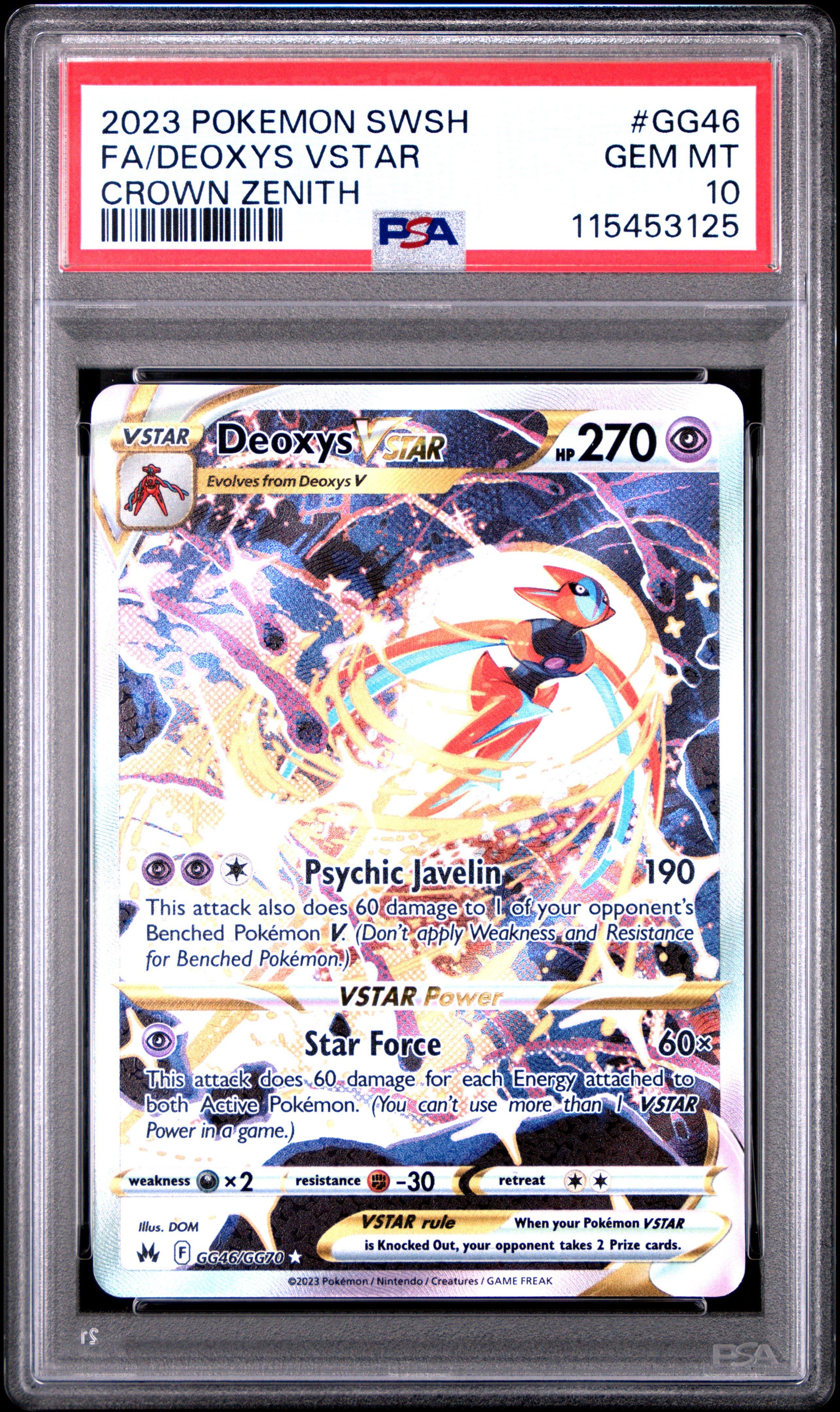 2023 Pokemon Sword And Shield Crown Zenith Gg46 Full Art/deoxys