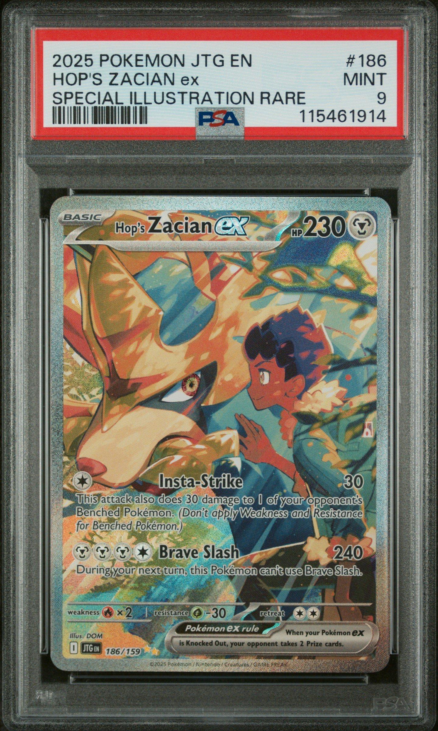 2025 Pokemon Jtg En-journey Together 186 Hop's Zacian Ex Special