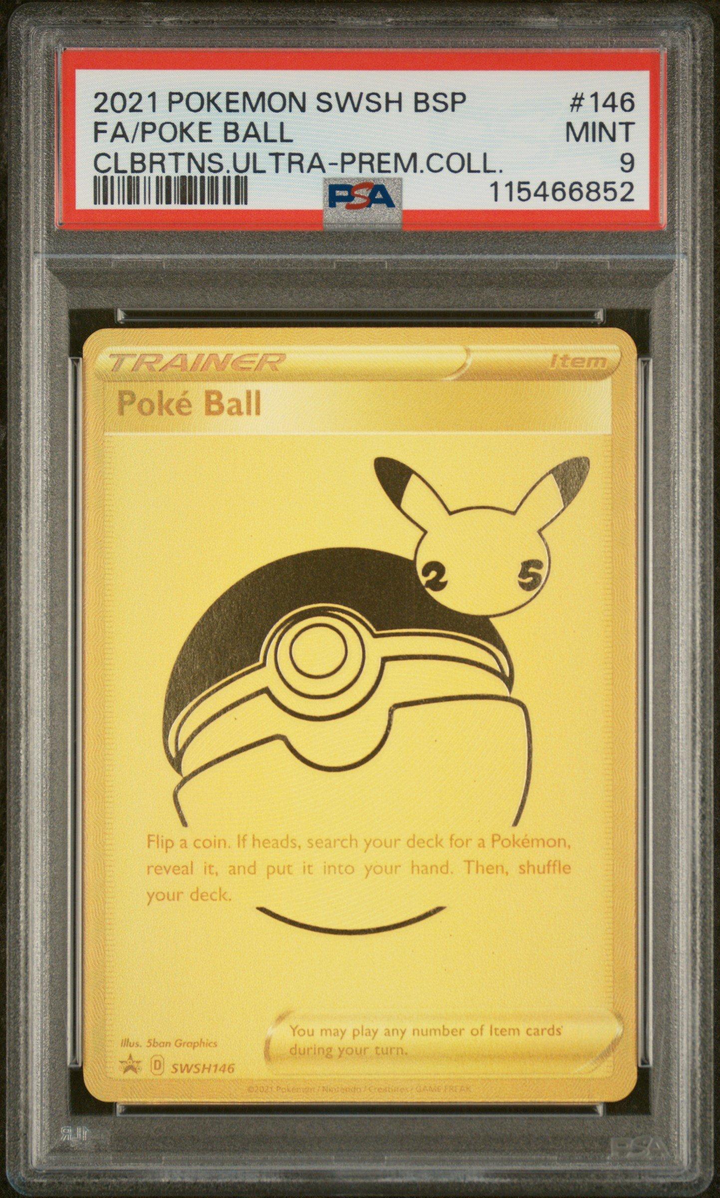 2021 Pokemon Swsh Black Star Promo 146 Full Art/poke Ball Celebrations Ultra-premium Collection PSA