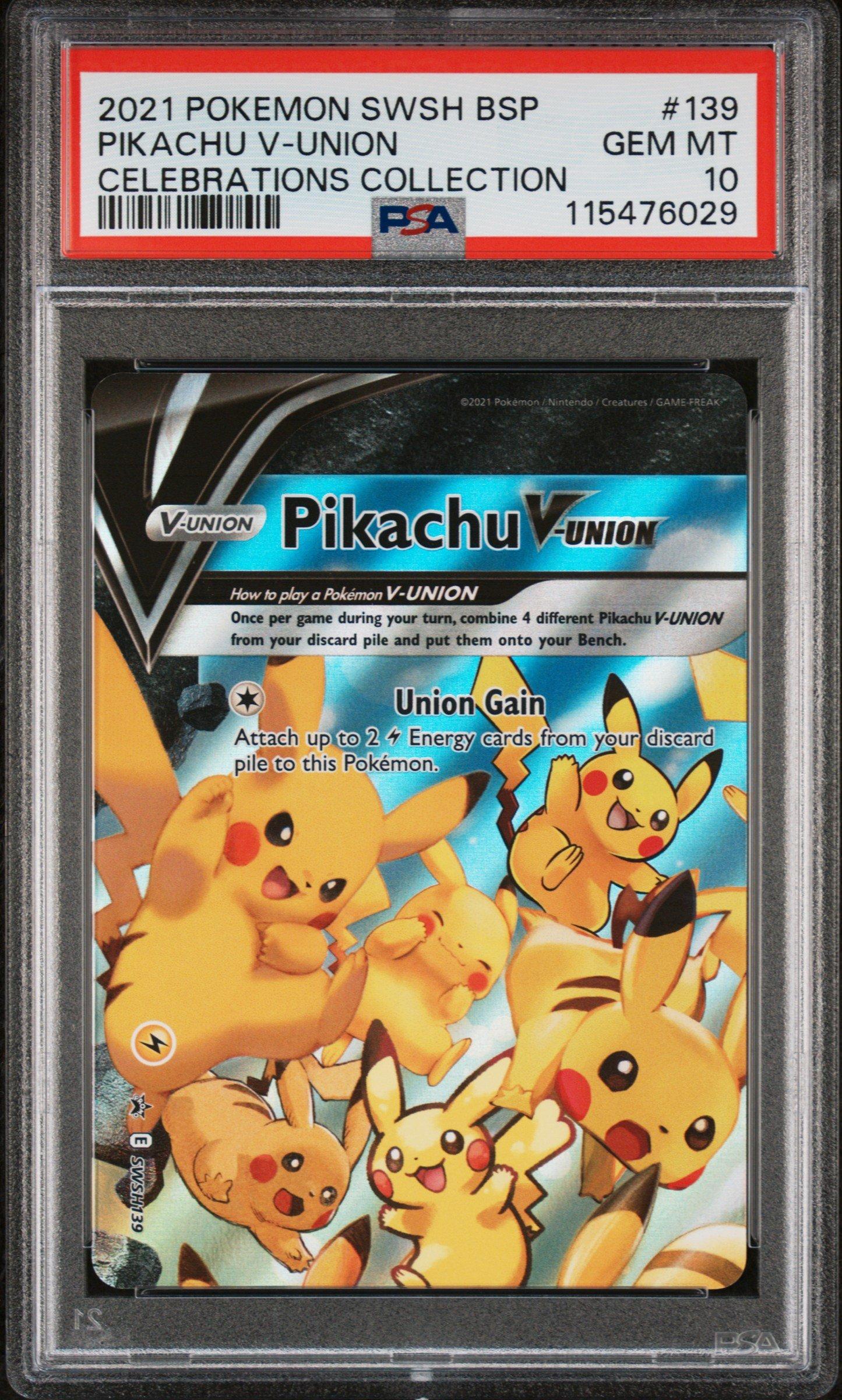 2021 Pokemon Swsh Black Star Promo 139 Pikachu V-union
