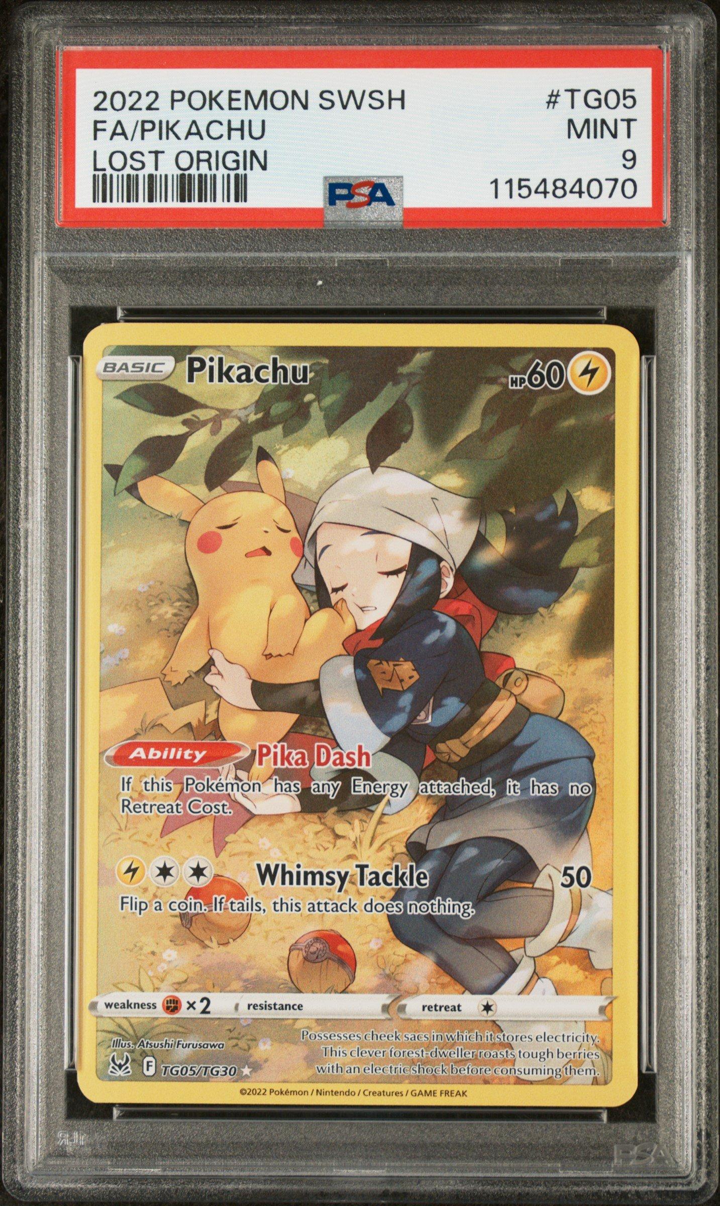 pikachu pokemon card lost origin - - TG05 - Trainer Gallery - it has no Retreat Cost Pikachu 52/196 - SWSH11 Lost