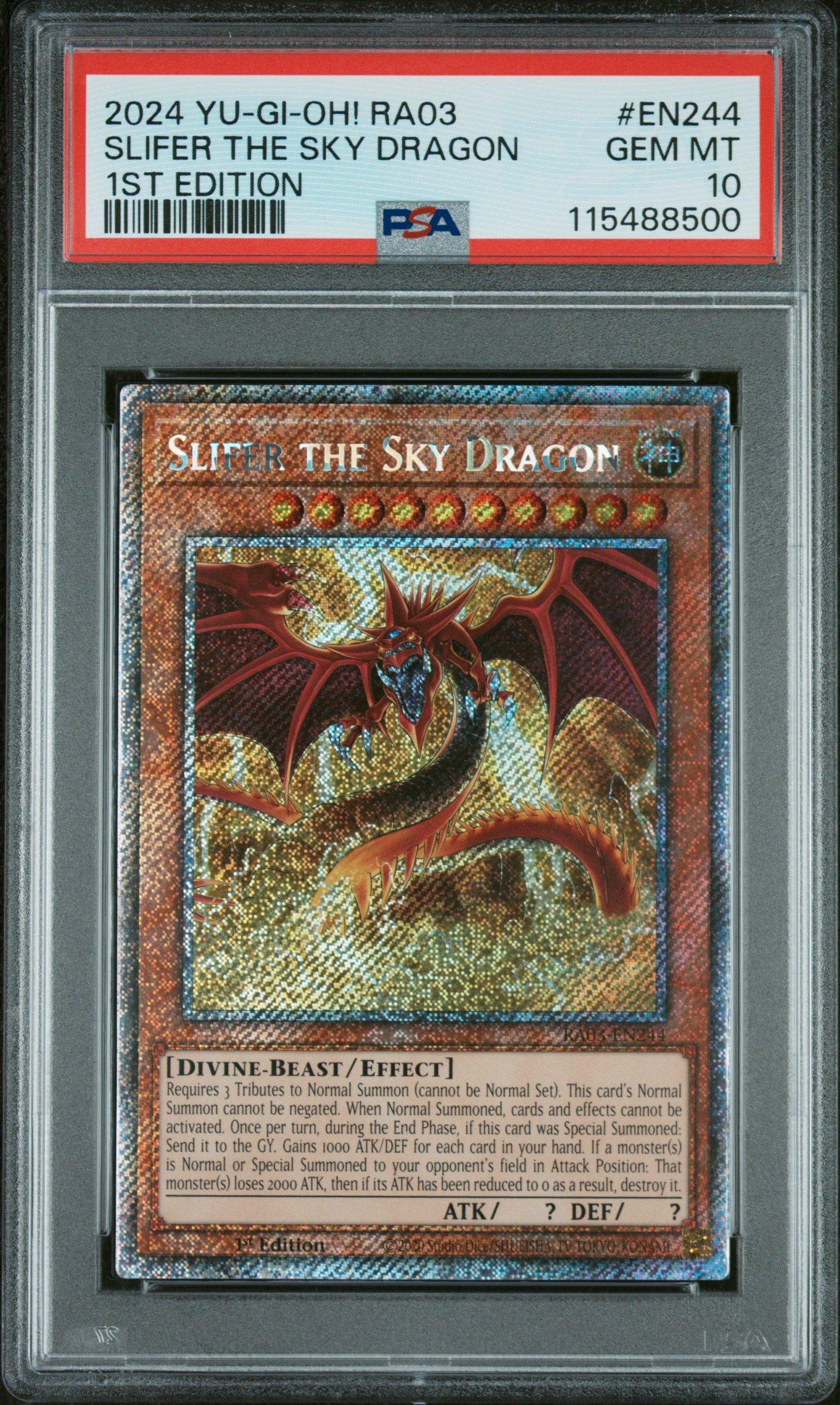 2024 Yu-gi-oh! Ra03-quarter Century Bonanza En244 Slifer The Sky Dragon 1st Edition PSA 10