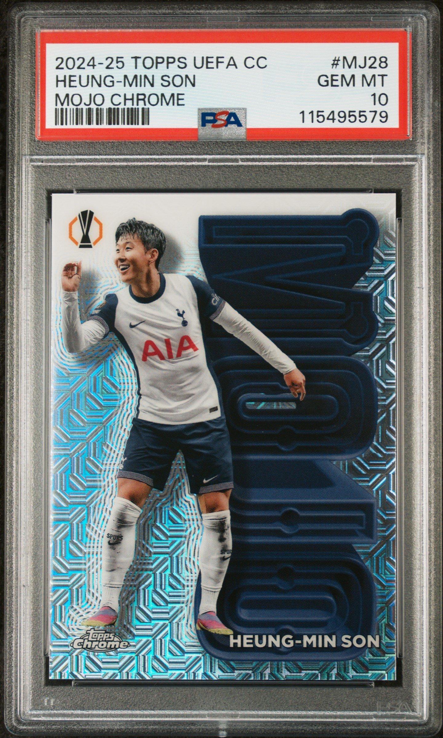 2024-25 Topps Uefa Club Competitions Mojo Chrome Mj28 Heung-min Son PSA 10