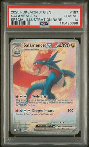 2025 Pokemon Jtg En-journey Together 187 Salamence Ex