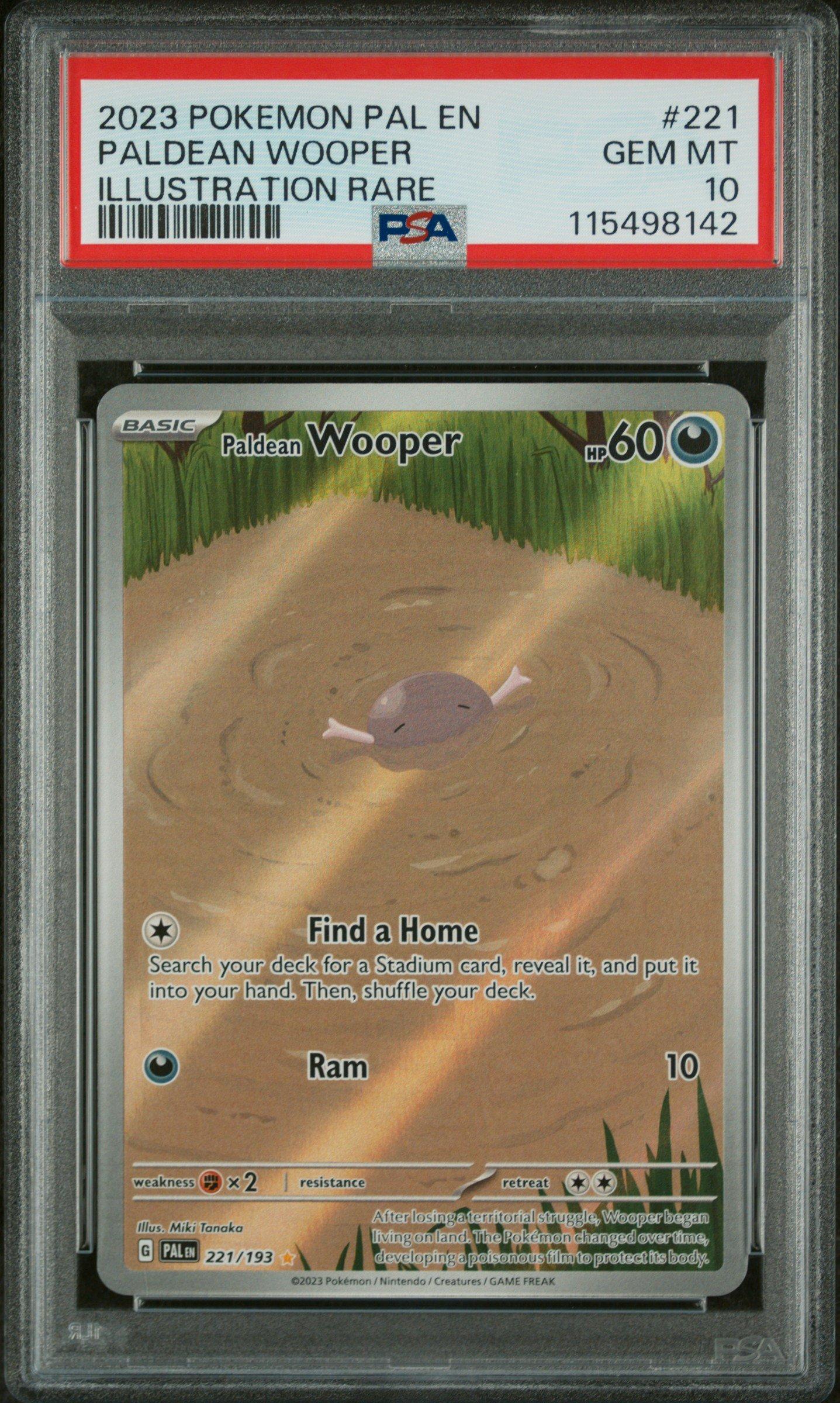 2023 Pokemon Pal En-paldea Evolved 221 Paldean Wooper Illustration