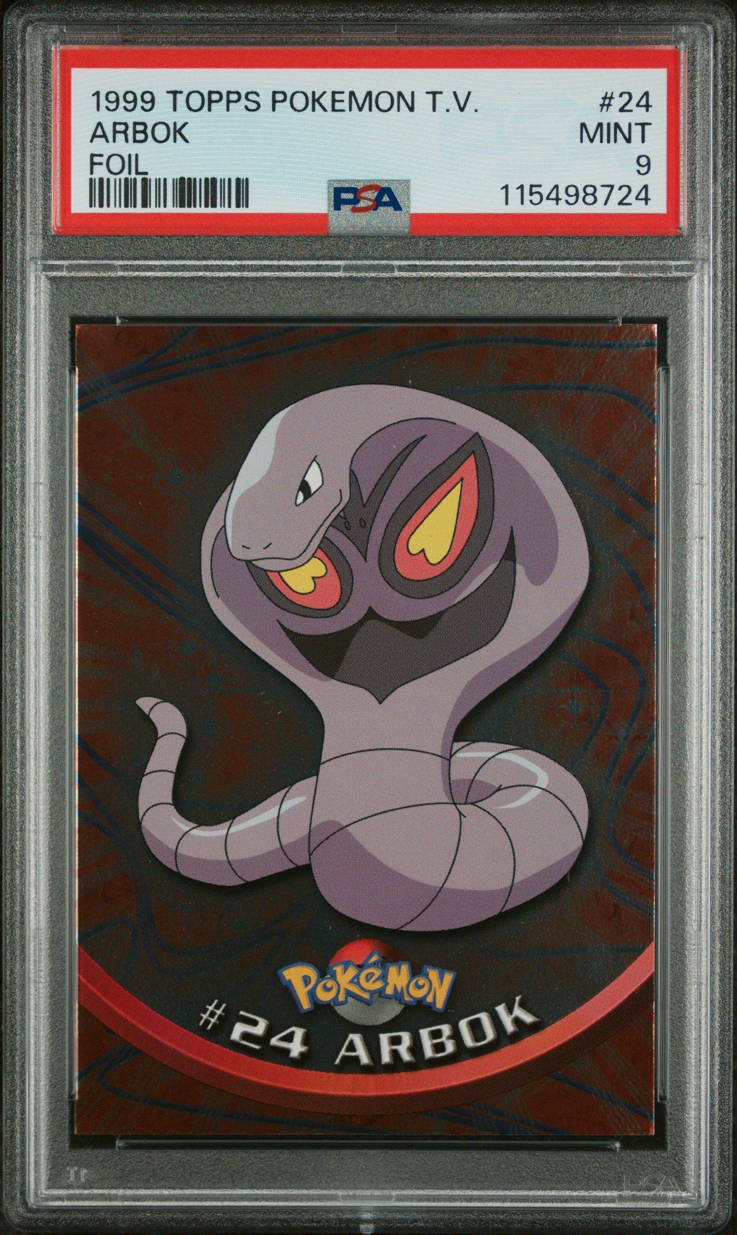 1999 Topps Pokemon Tv 24 Arbok Foil PSA 9