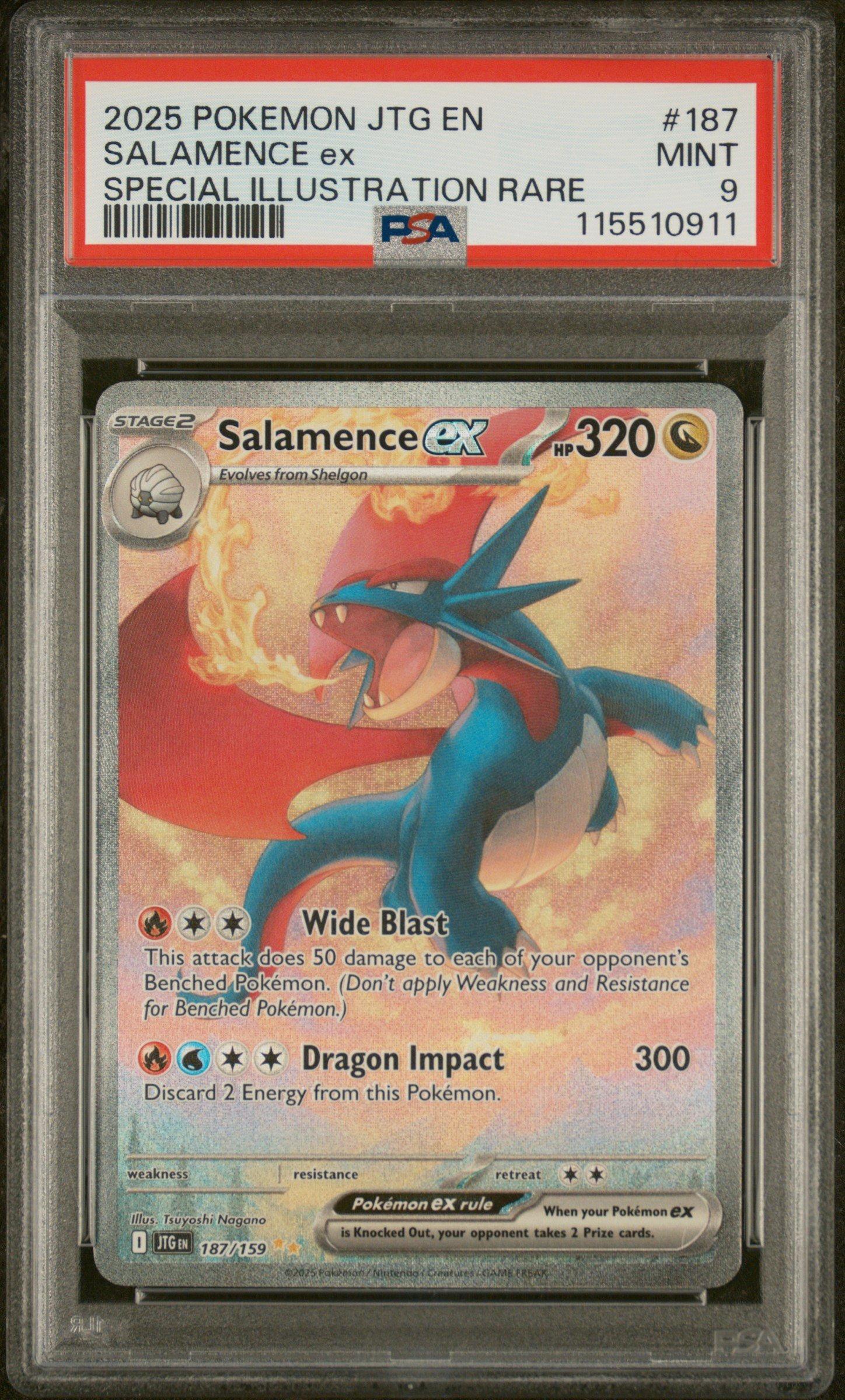 2025 ポケモンカード サラマンスEX スペシャルアートレア 2025 Pokemon Jtg En-journey Together 187 Salamence Ex Special