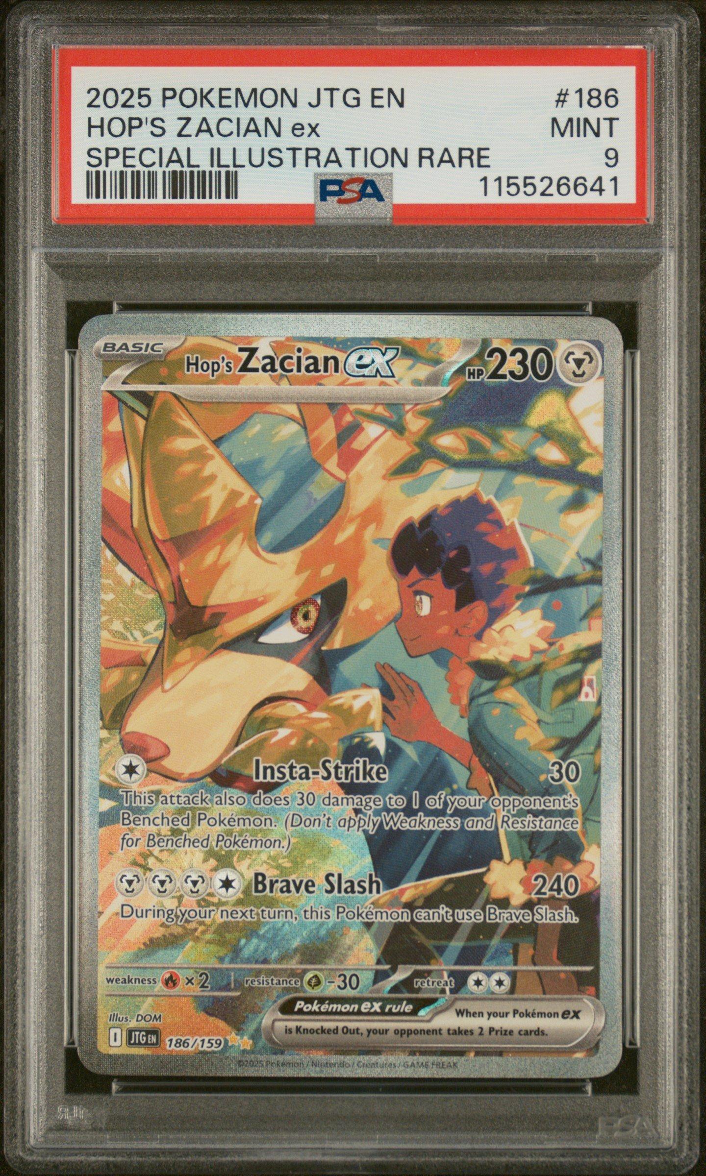 2025 Pokemon Jtg En-journey Together 186 Hop's Zacian Ex Special