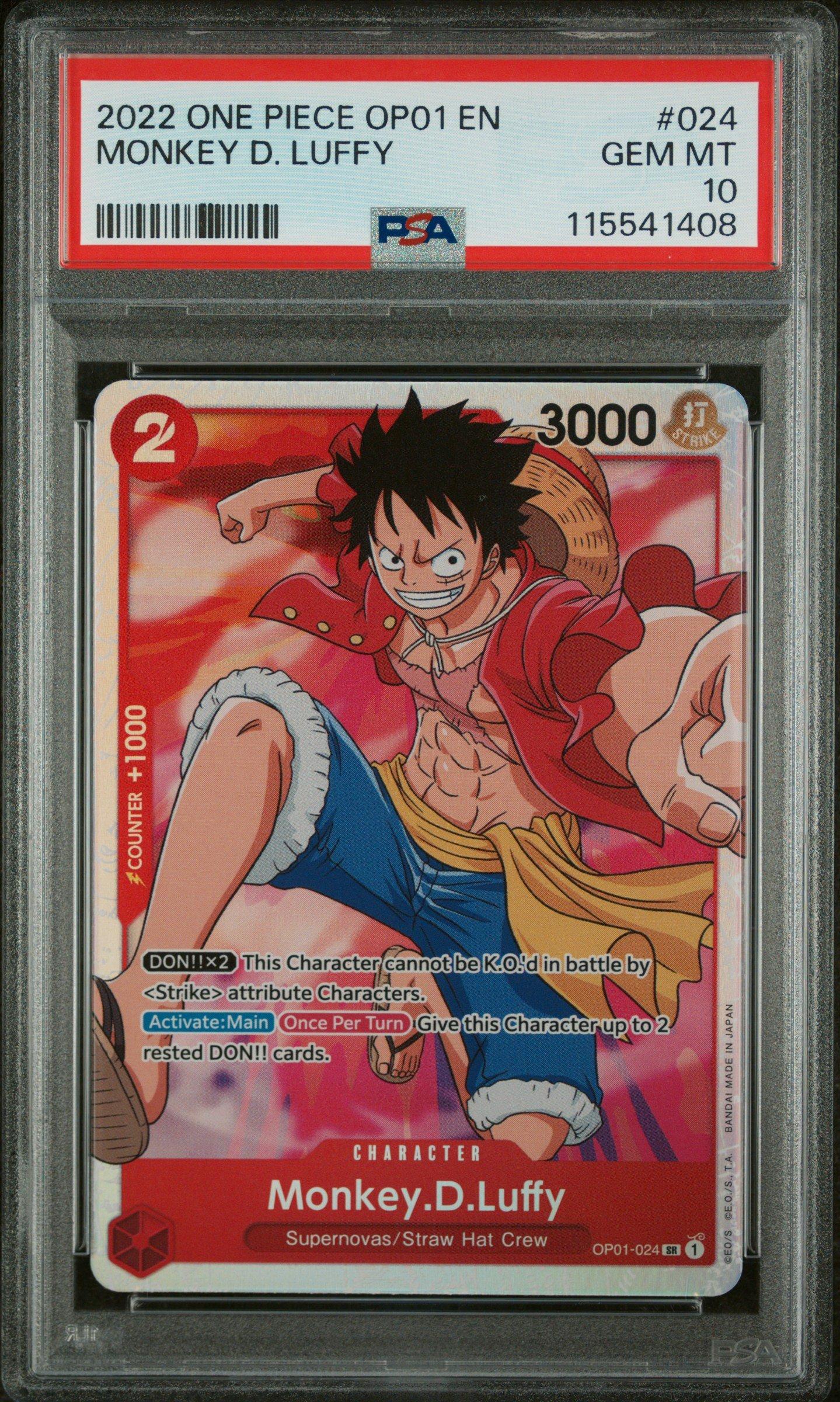 2022 One Piece Op01-romance Dawn 024 Monkey D. Luffy PSA 10 | GameStop