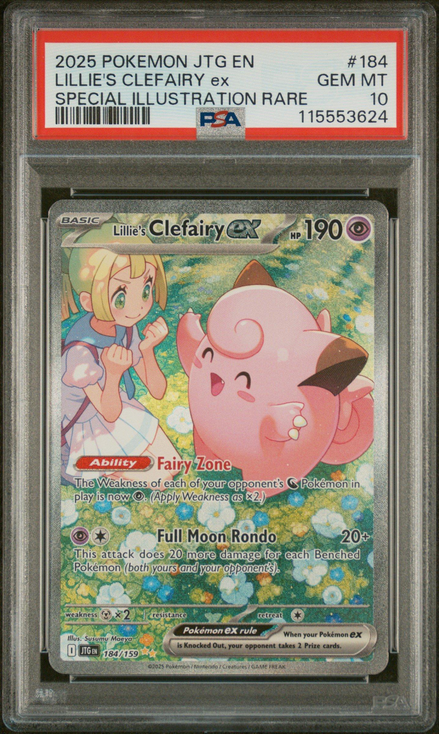 2025 Pokemon Jtg En-journey Together 184 Lillie's Clefairy Ex