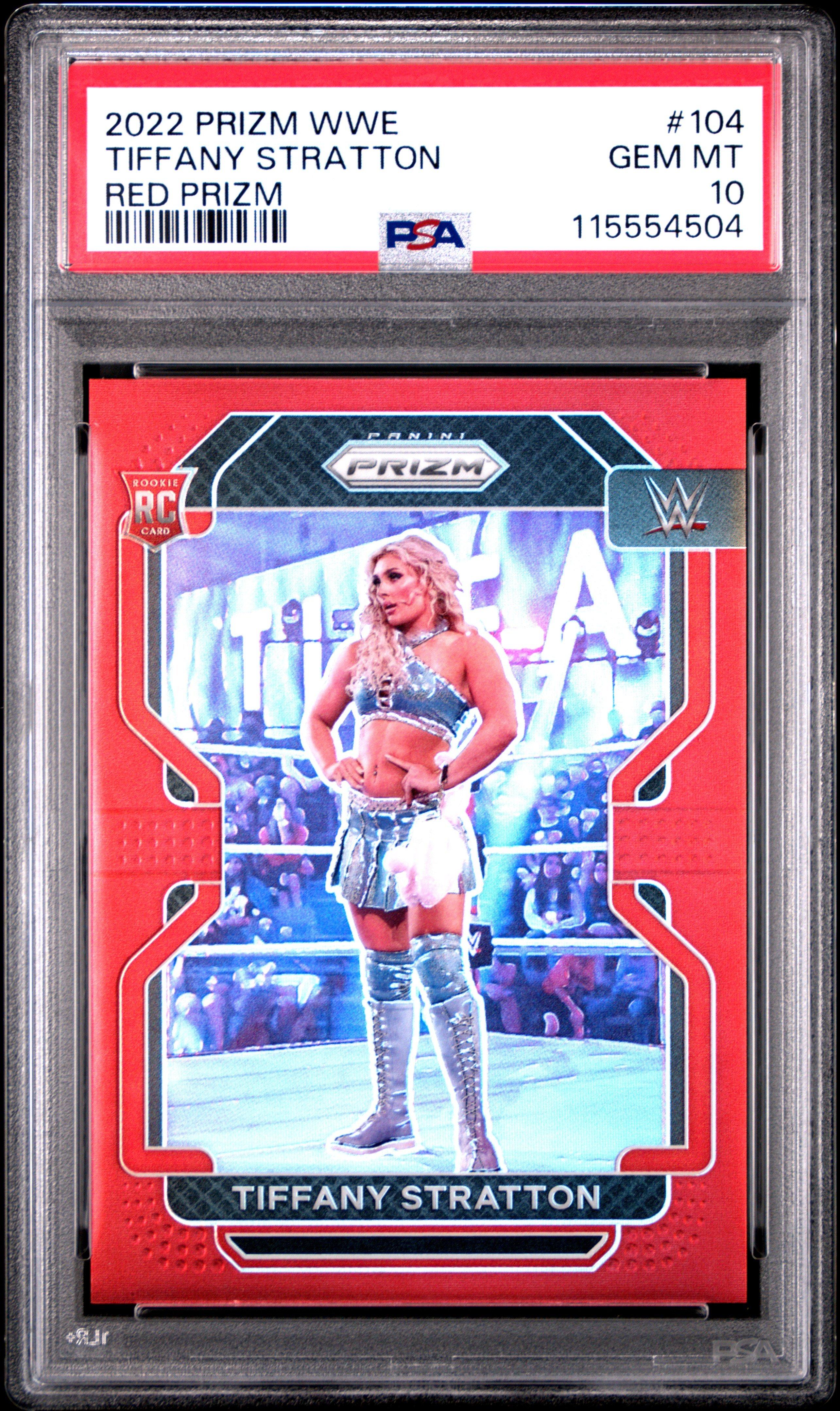 2022 Panini Prizm Wwe 104 Tiffany Stratton Red Prizm PSA 10