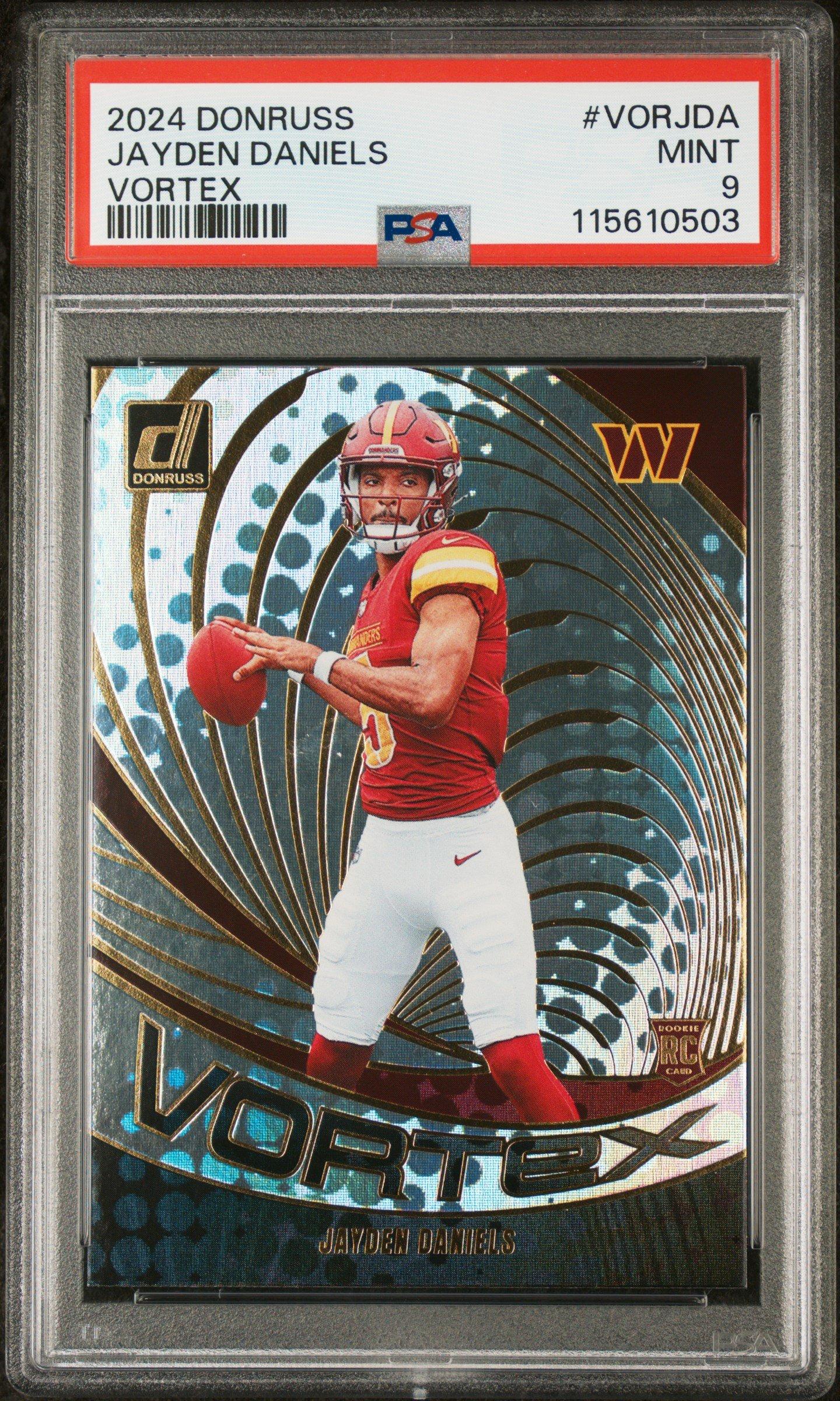 ルギア カードダス 2024 Panini Donruss Vortex Vorjda Jayden Daniels PSA 9 Graded Card