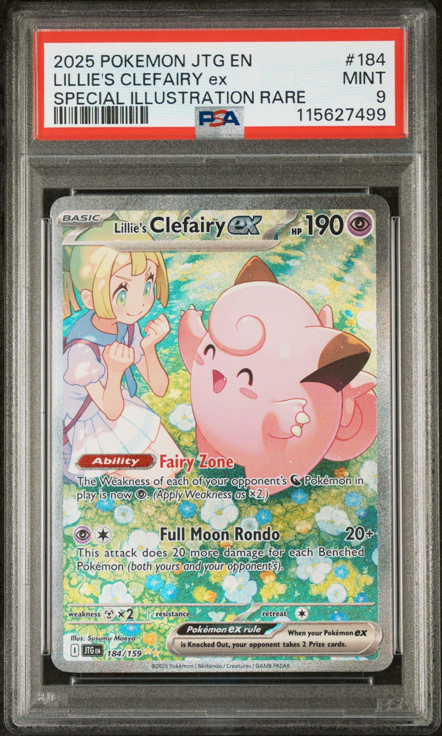 2025 Pokemon Jtg En-journey Together 184 Lillie's Clefairy Ex