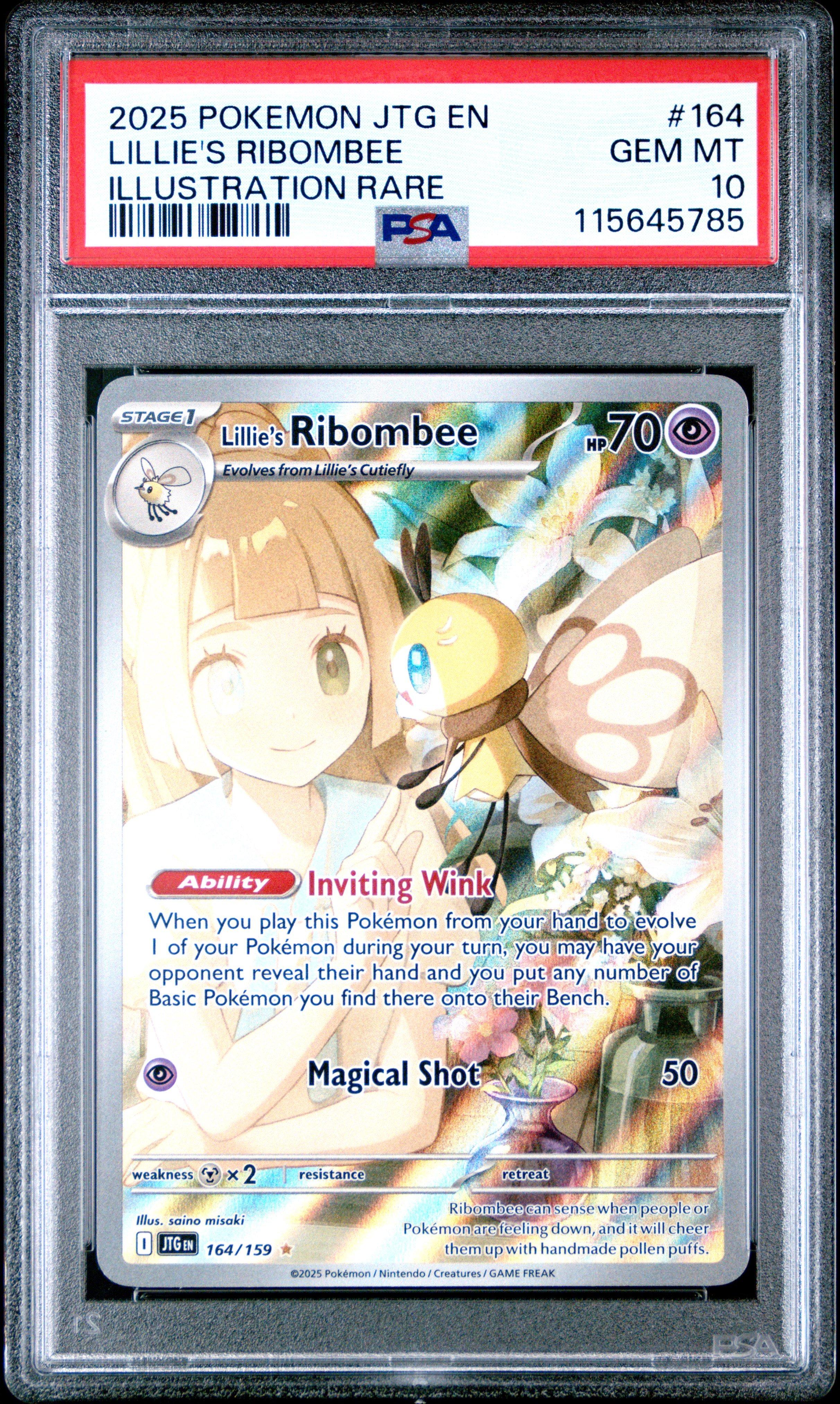 ポケモンカードゲーム Lillie's Ribombee ART RARE 2025 2025 Pokemon Jtg En-journey Together 164 Lillie's Ribombee