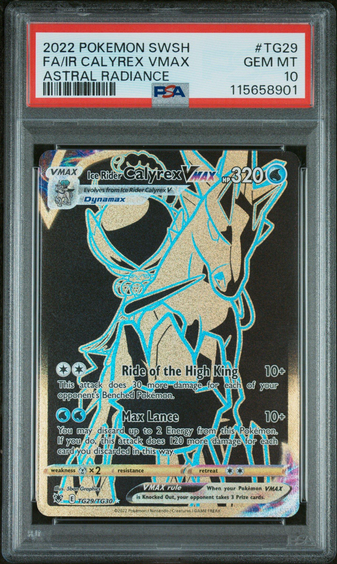 2022 Pokemon Sword & Shield Astral Radiance Tg29 Full Art/ice Rider Calyrex Vmax PSA 10