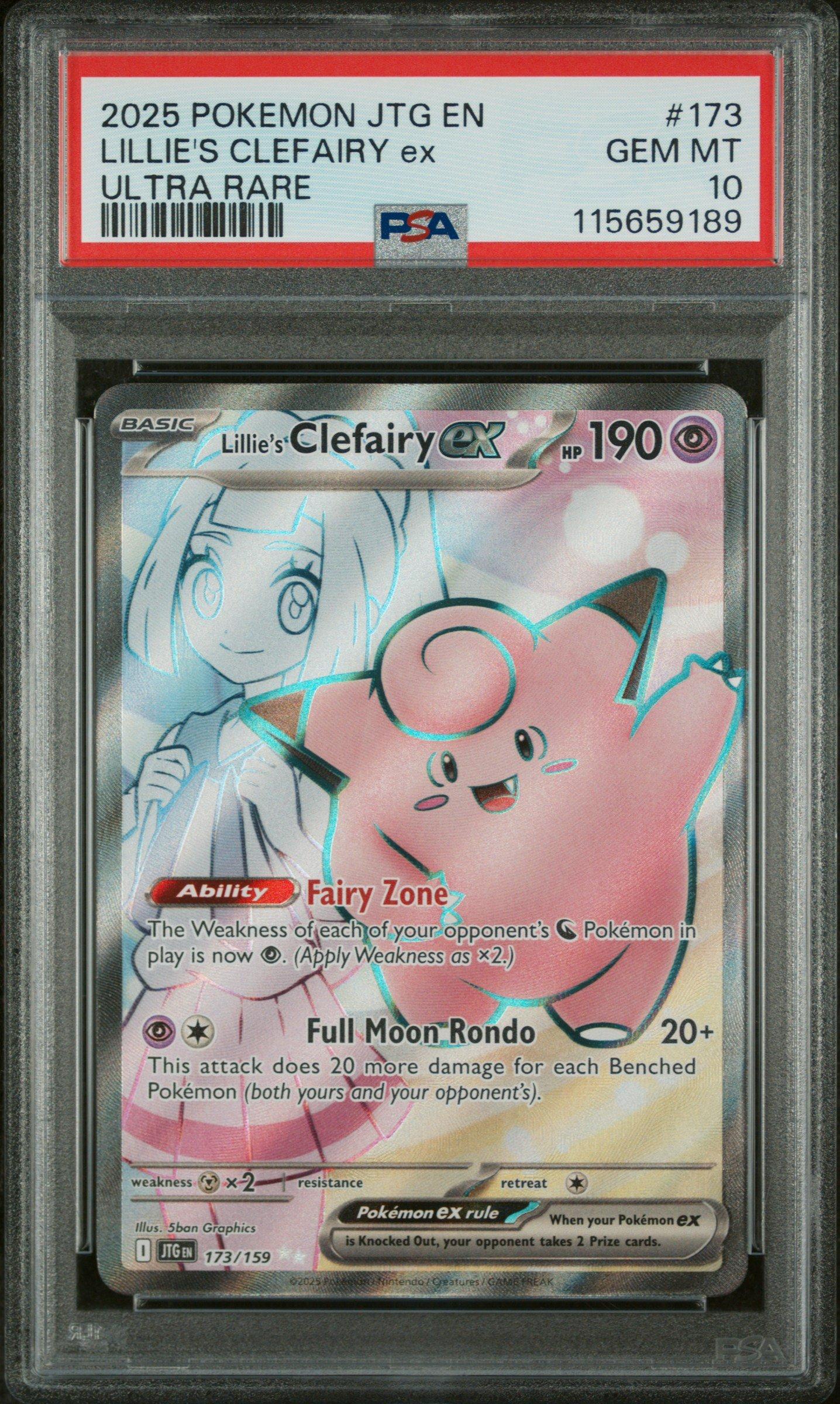 2025 Pokemon Jtg En-journey Together 173 Lillie's Clefairy Ex