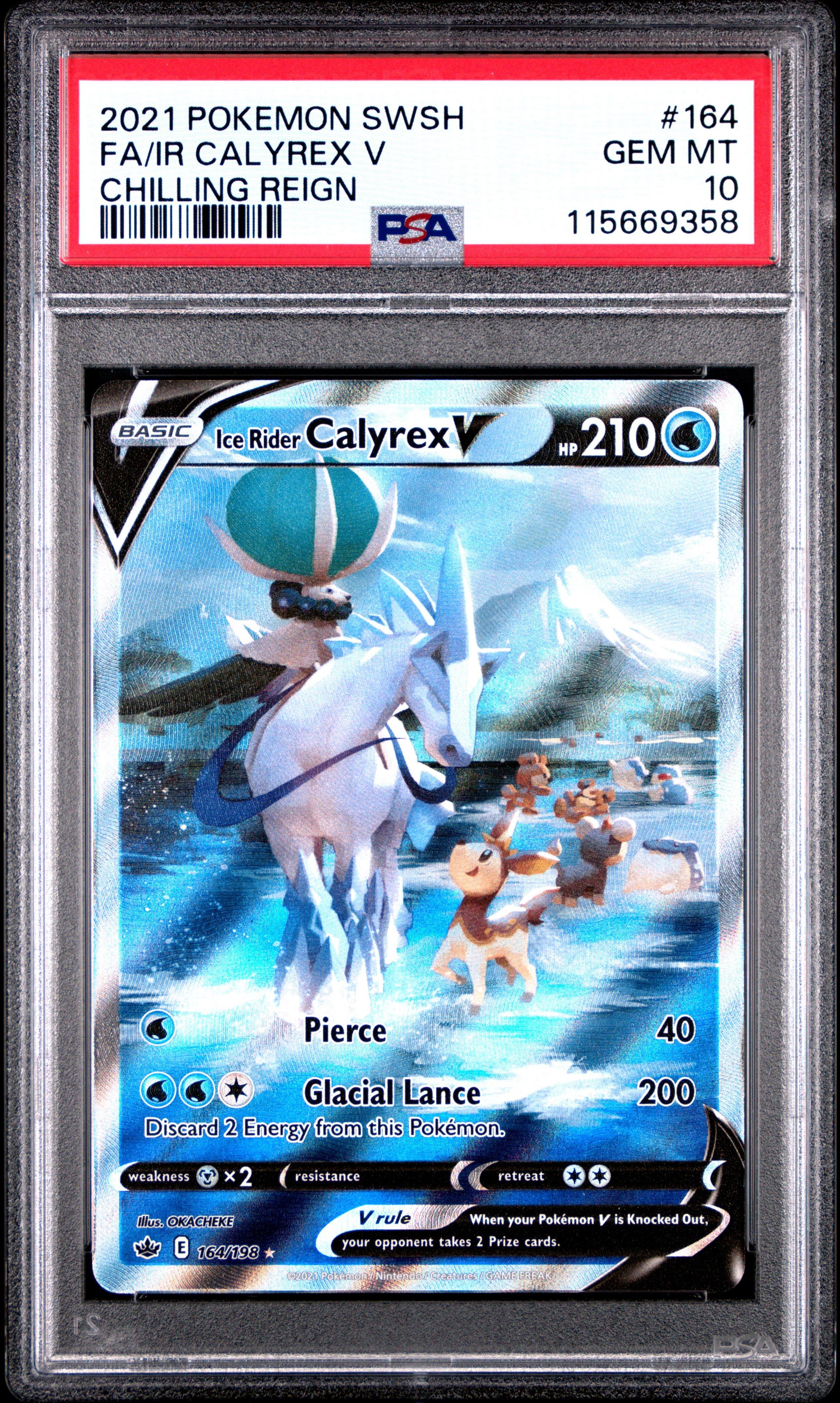 2021 Pokemon Sword & Shield Chilling Reign 164 Full Art/ice Rider