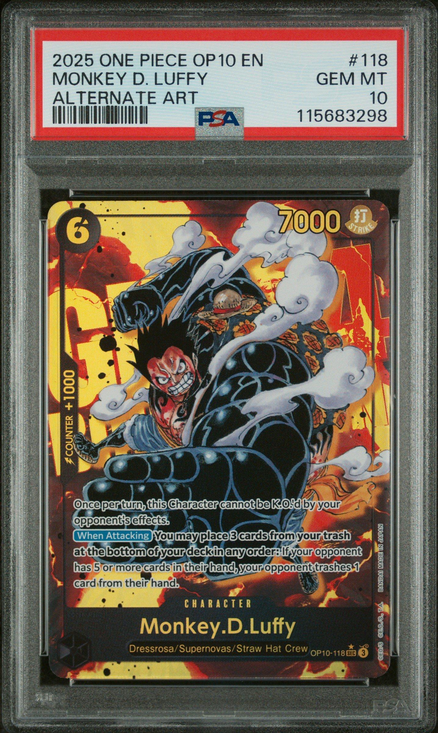 PSA10 ワンピース ビジュアルアドベンチャー No.136 メンズグラフティ PSA 10 Luffy Ace Sabo OP13-118 119 120 Manga Alt Art Set ONE PIECE