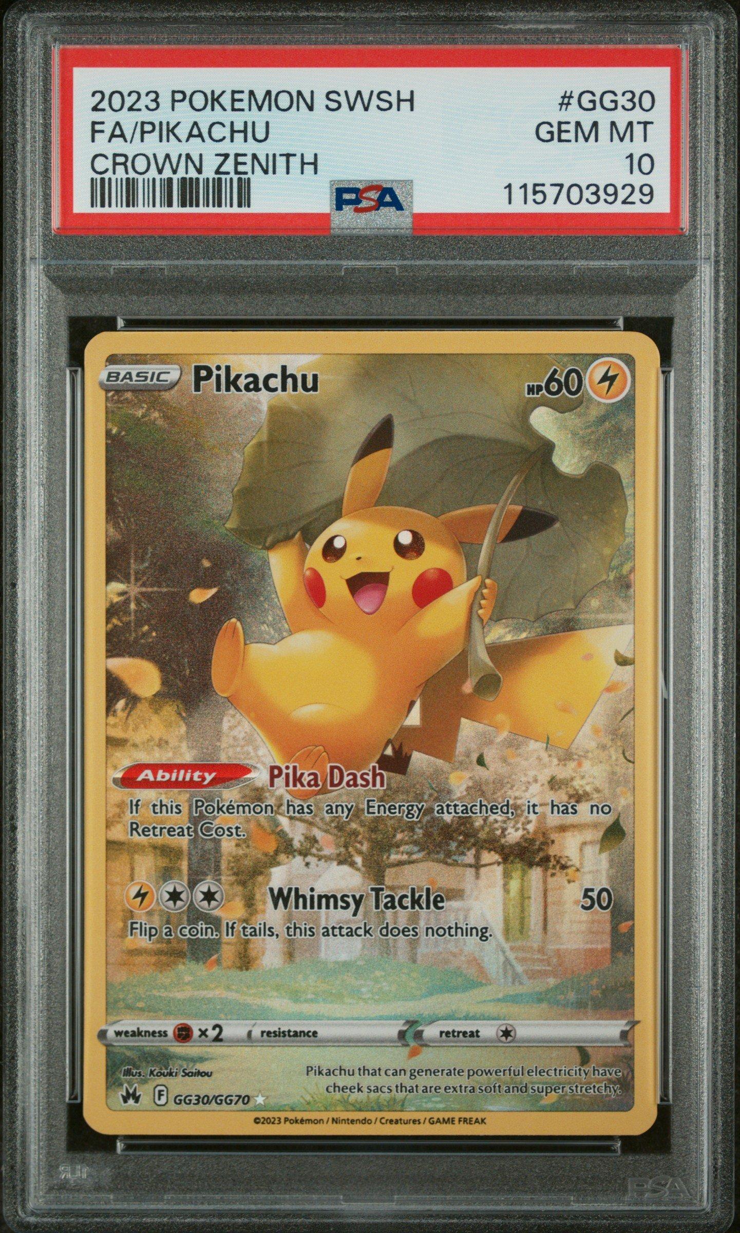 2023 Pokemon Sword And Shield Crown Zenith Gg30 Full Art/pikachu