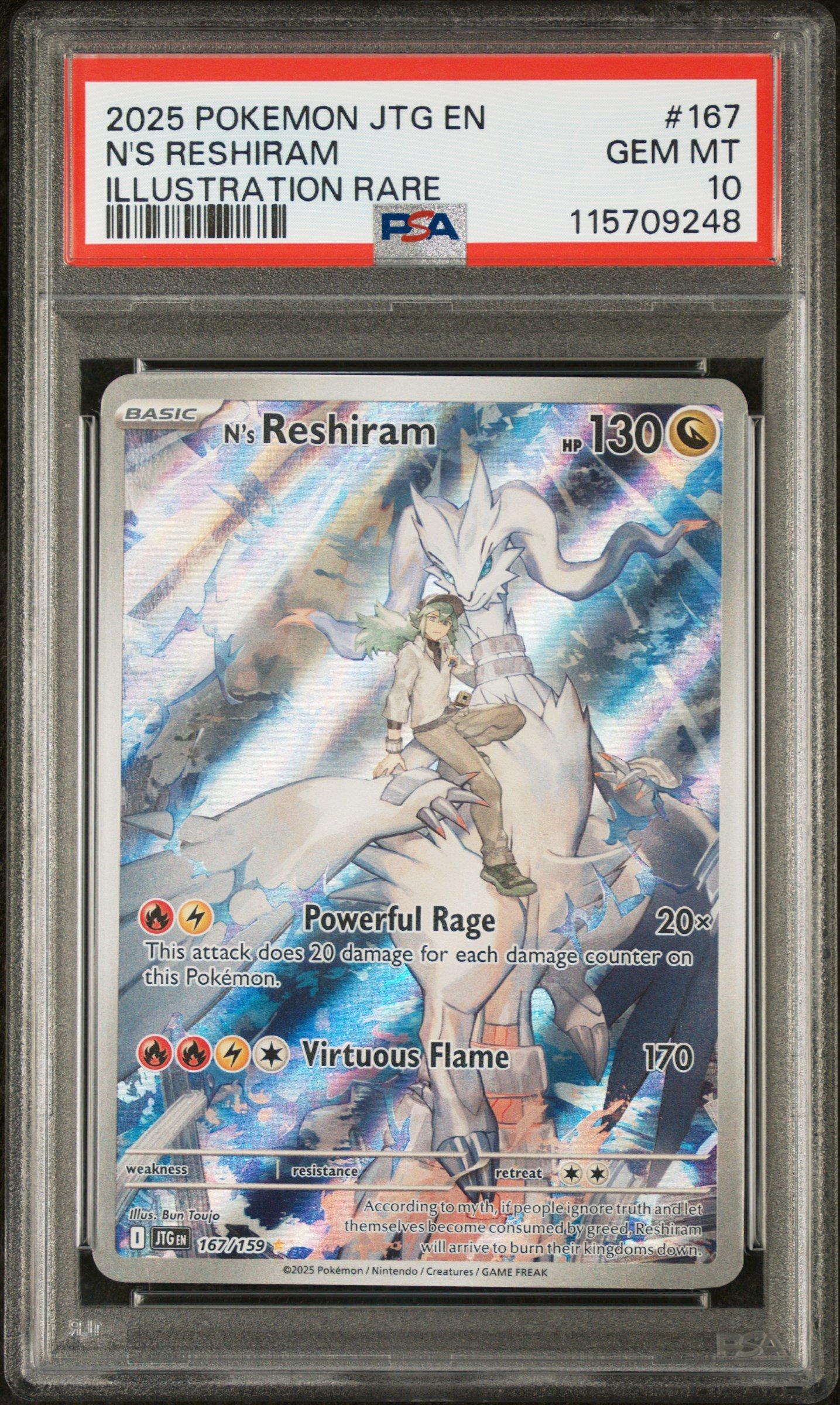 2025 Pokemon Jtg En-journey Together 167 N's Reshiram Illustration