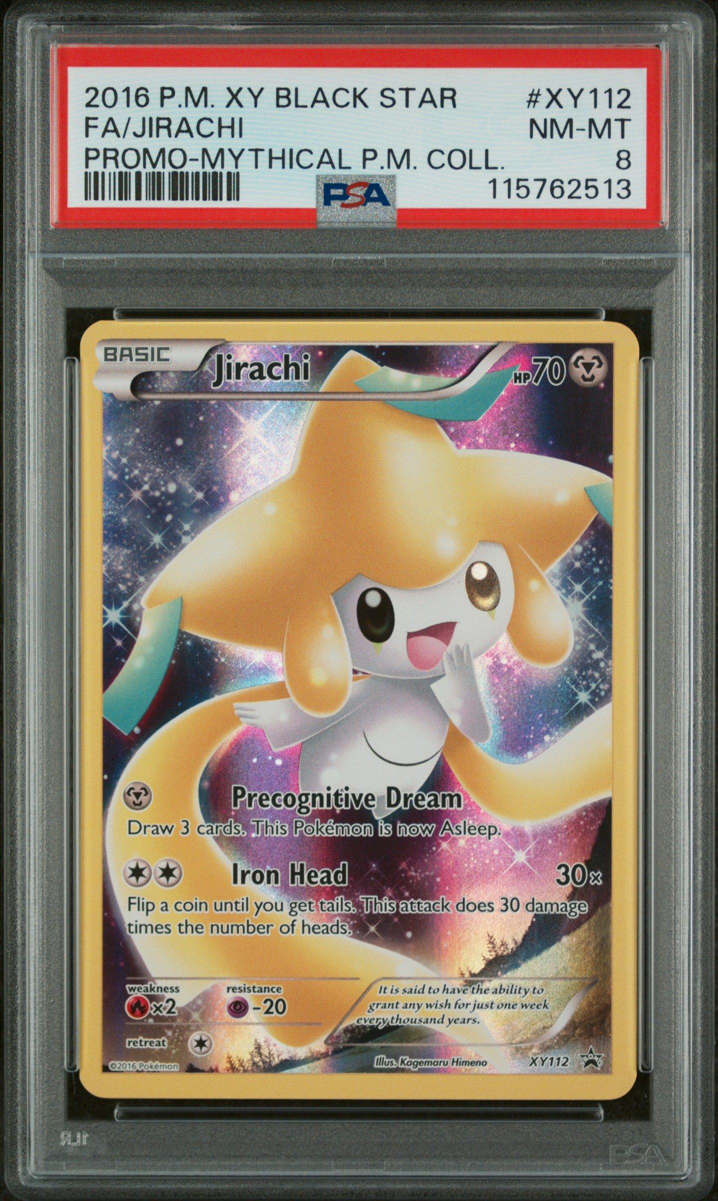 2016 Pokemon Xy Black Star Promo Xy112 Full Art/jirachi Mythical Pokemon Collection PSA