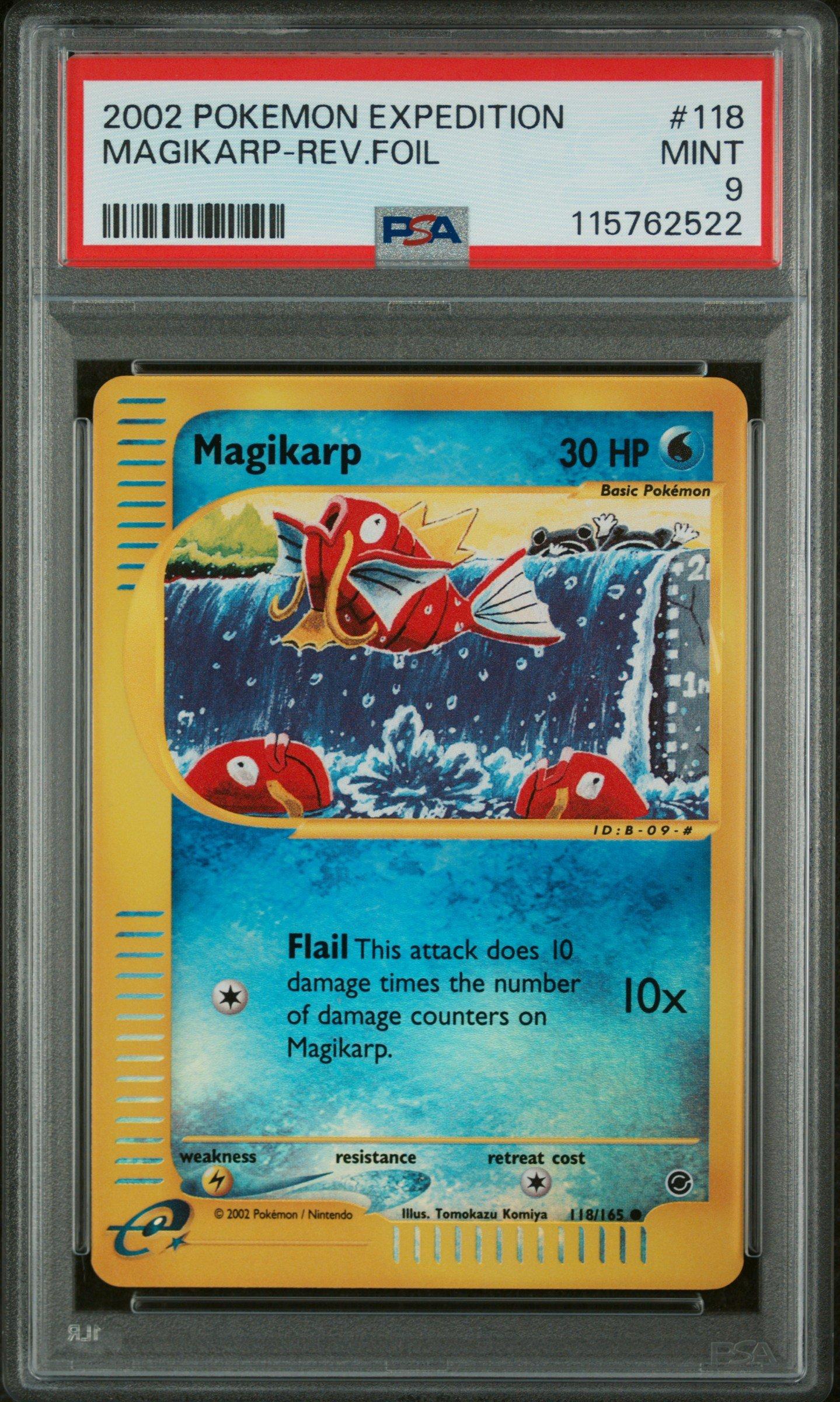 2002 Pokemon Expedition 118 Magikarp-reverse Foil PSA 9