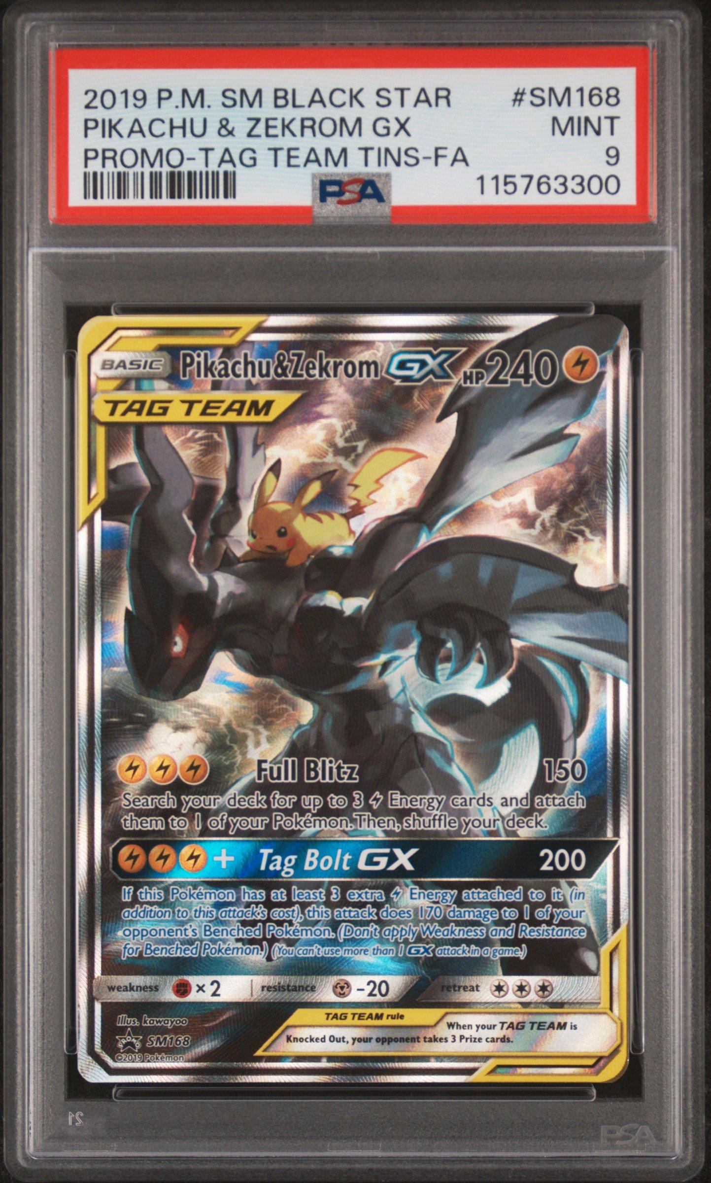 2019 Pokemon Sm Black Star Promo Sm168 Full Art/pikachu & Zekrom