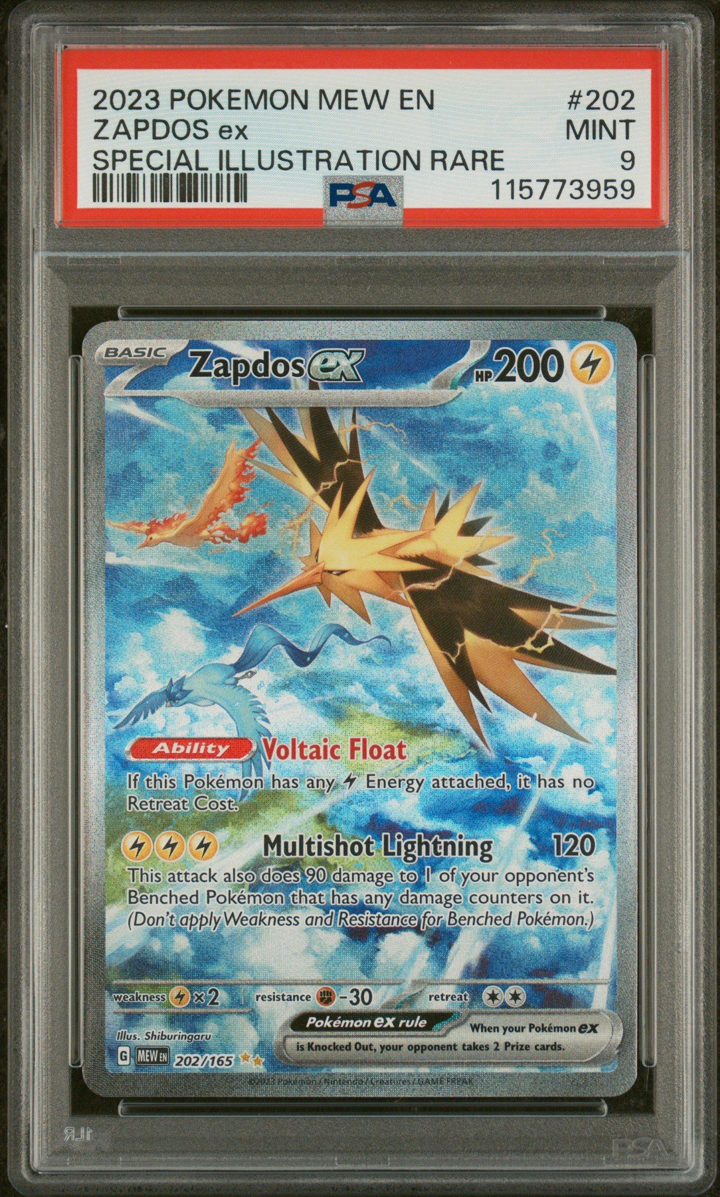 2023 Pokemon Mew En-151 202 Zapdos Ex Special Illustration Rare
