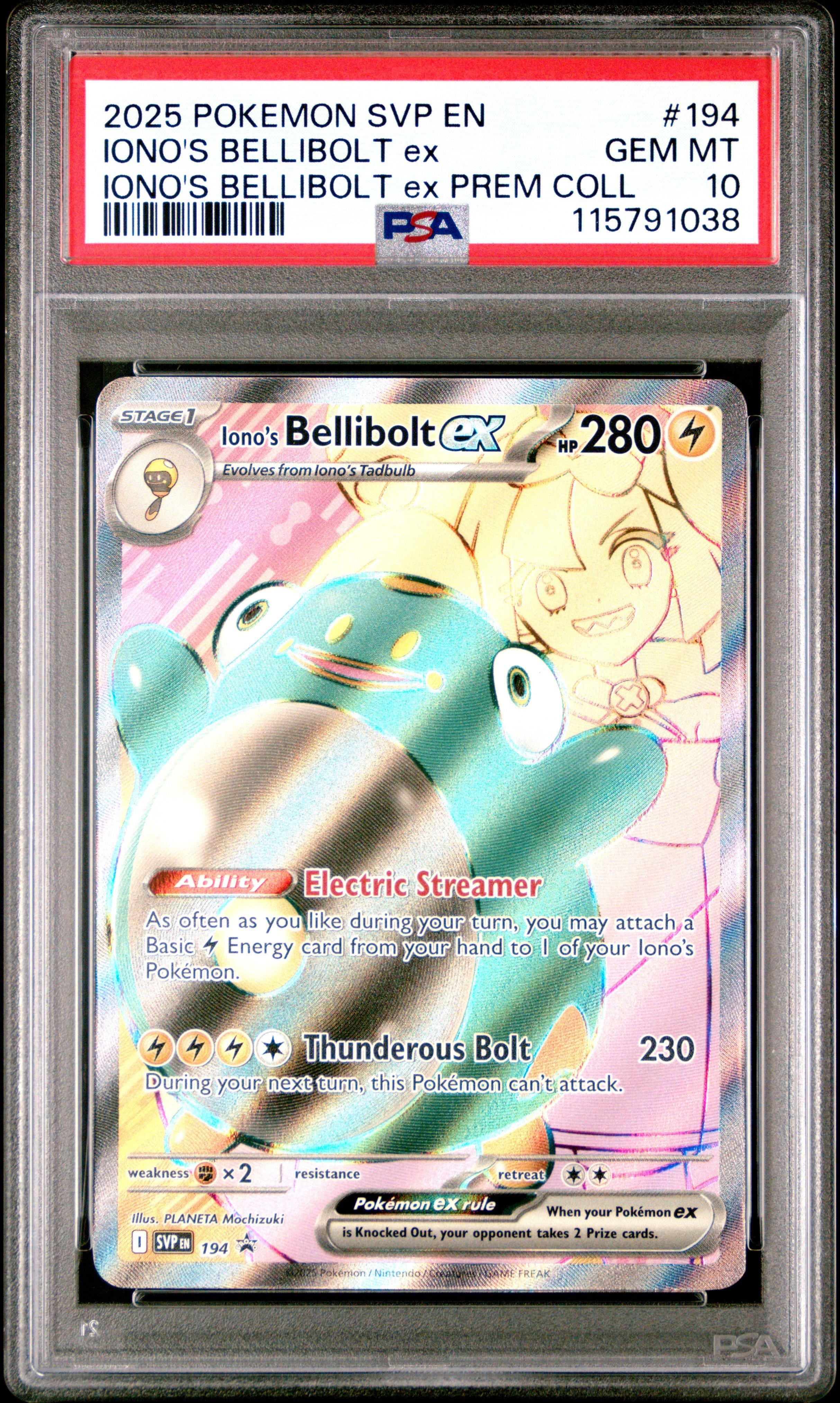 2025 Pokemon Svp En-sv Black Star Promo 194 Iono's Bellibolt Ex