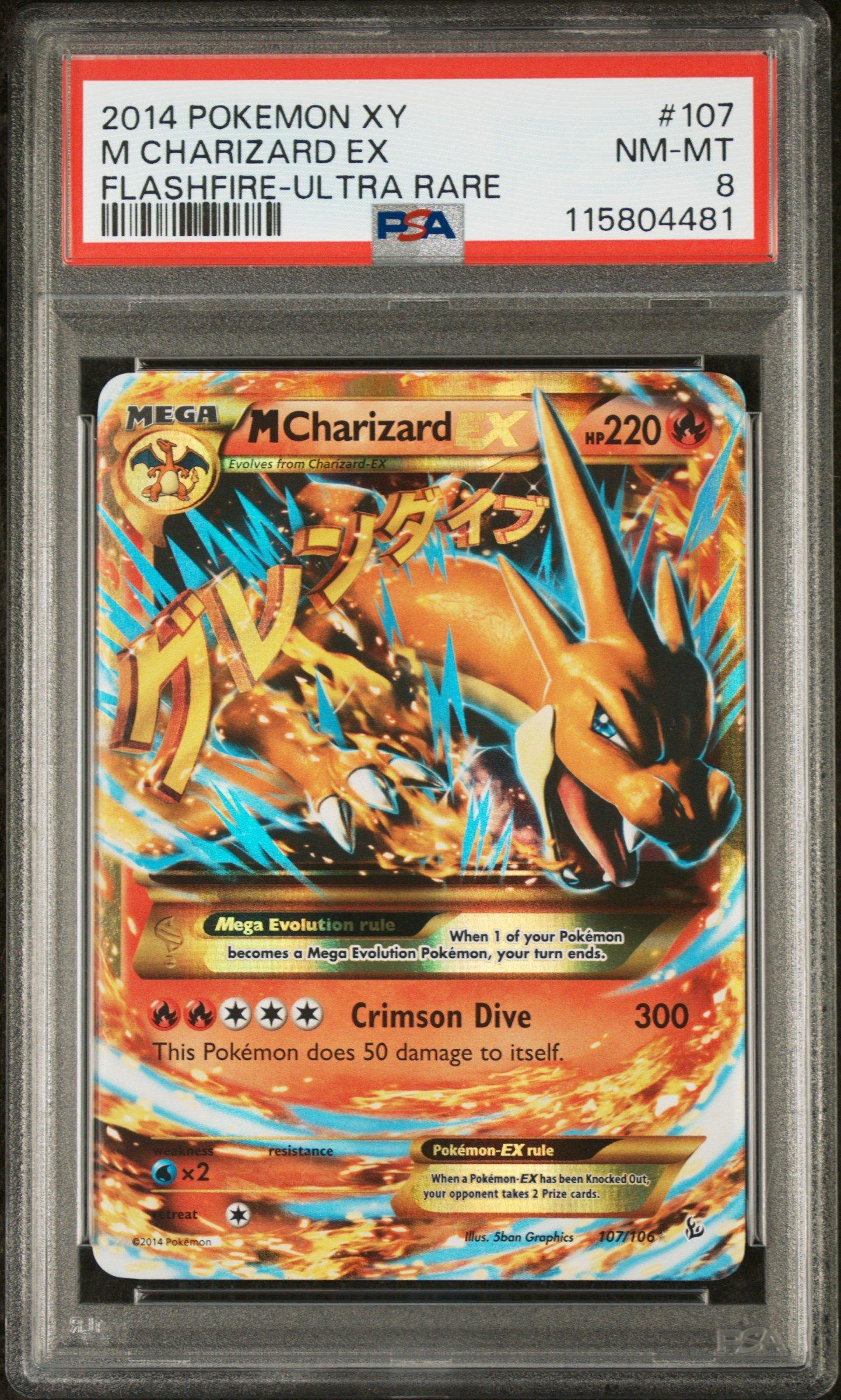 2014 Pokemon Xy Flashfire 107 M Charizard Ex Ultra Rare PSA 8